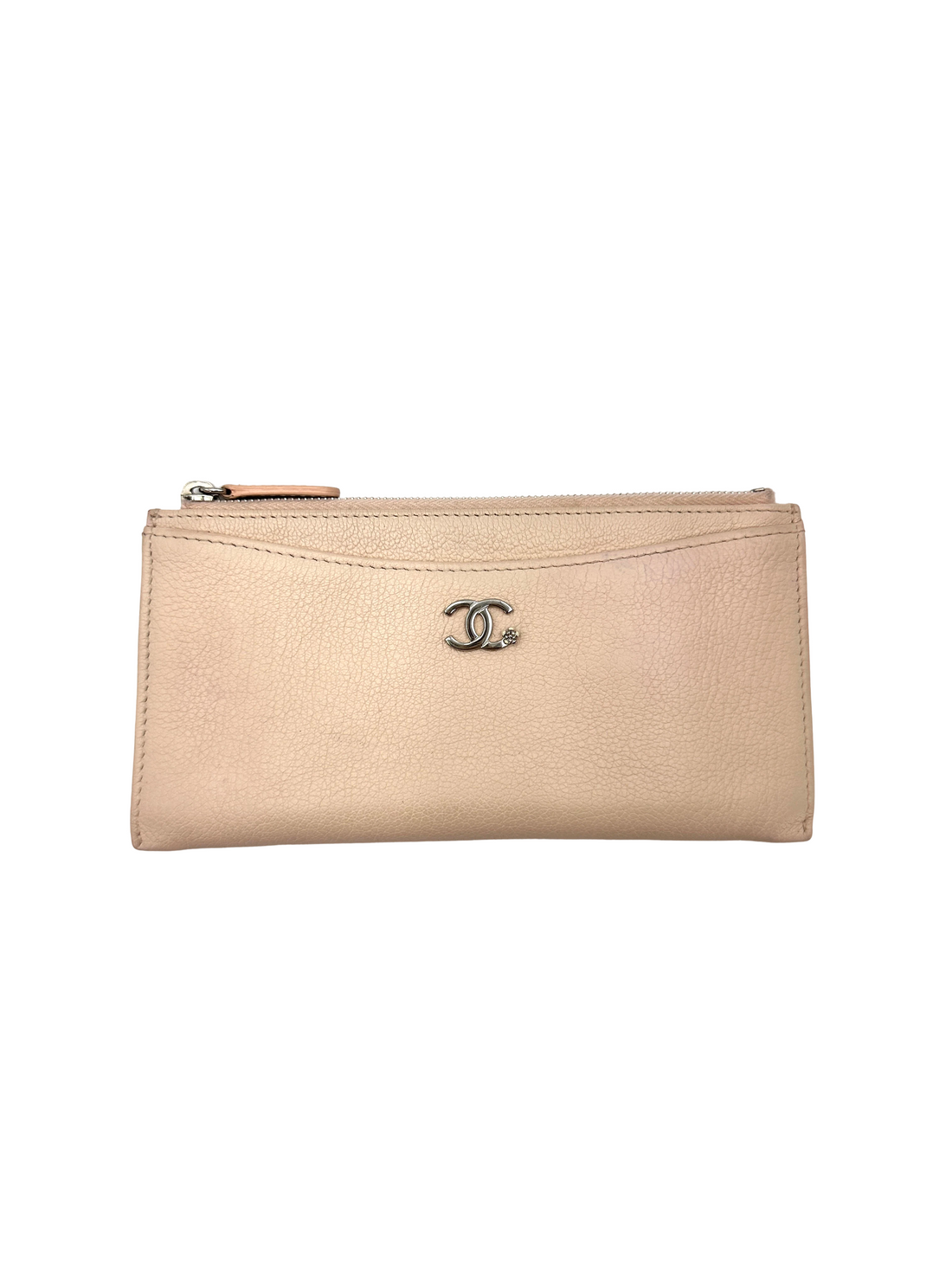 Chanel Pink Leather Long Wallet(27***39) CC2488