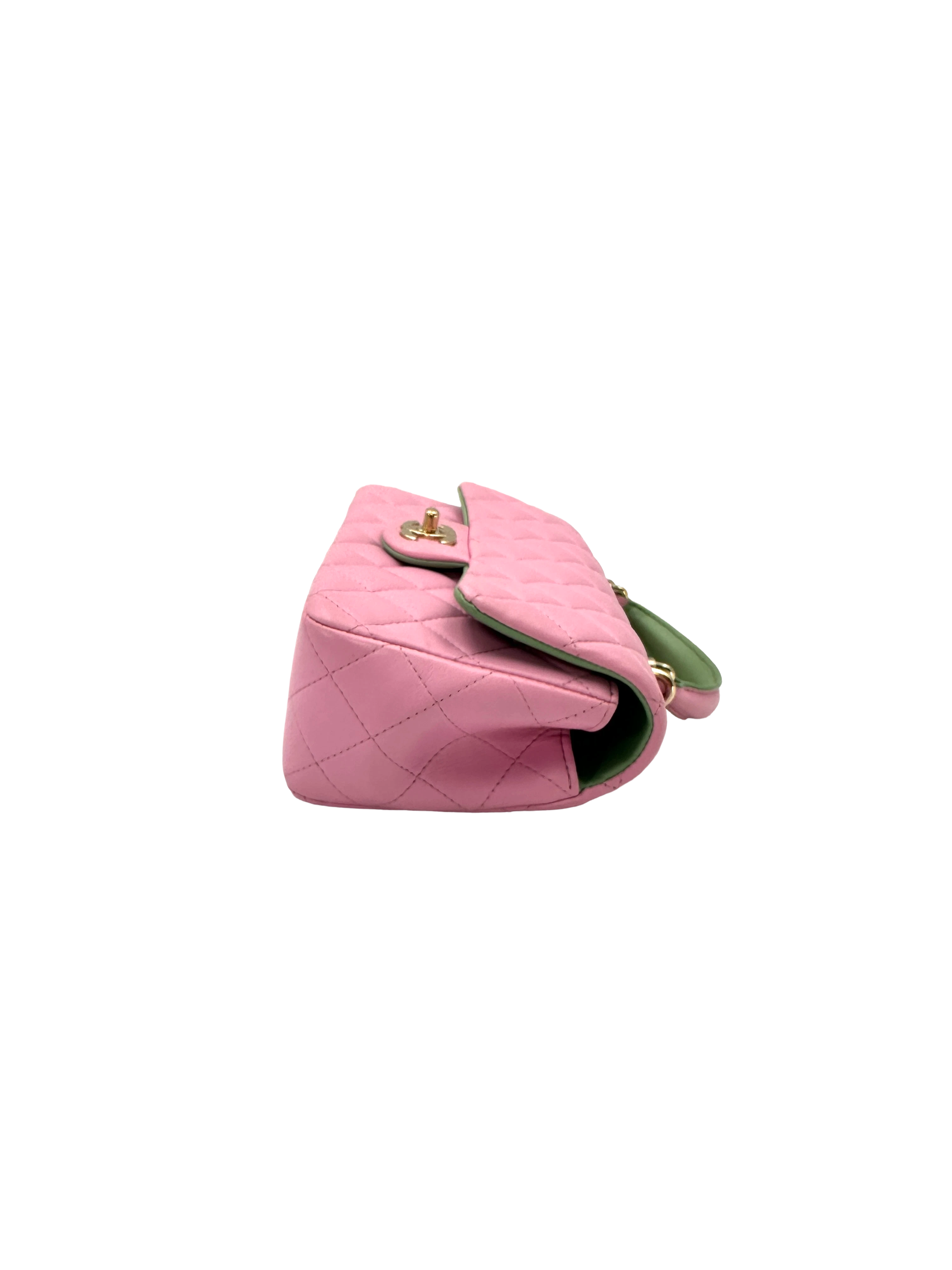 Chanel 23P Classic Flap Pink Quilted Leather Top Handle Shoulder Bag(GT***8C) CC2486