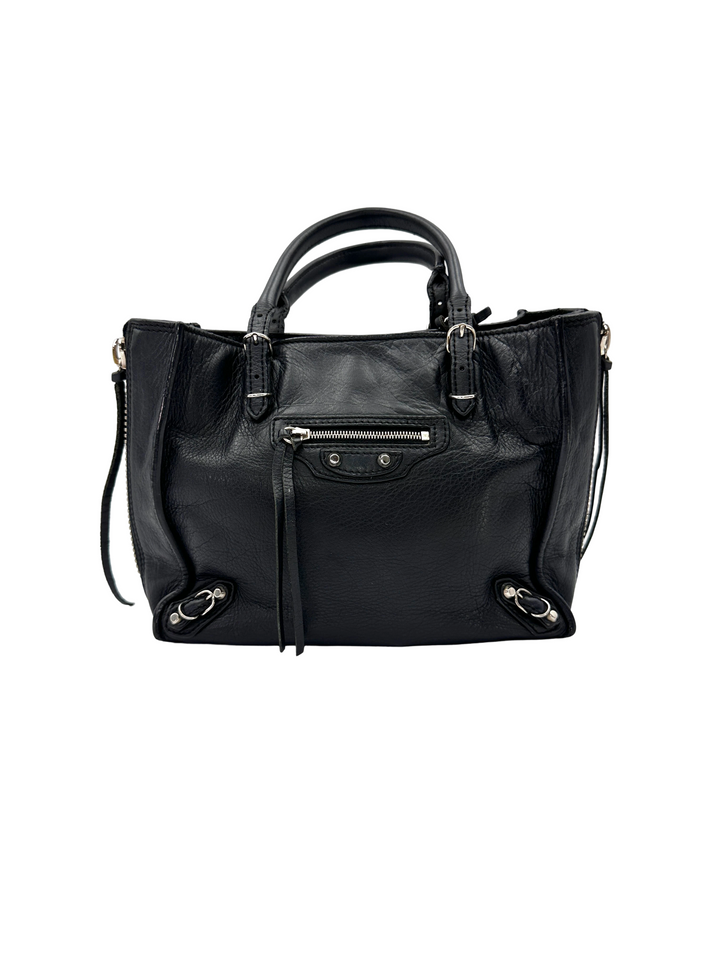Balenciaga Papier Black Leather Handle Bag BB79