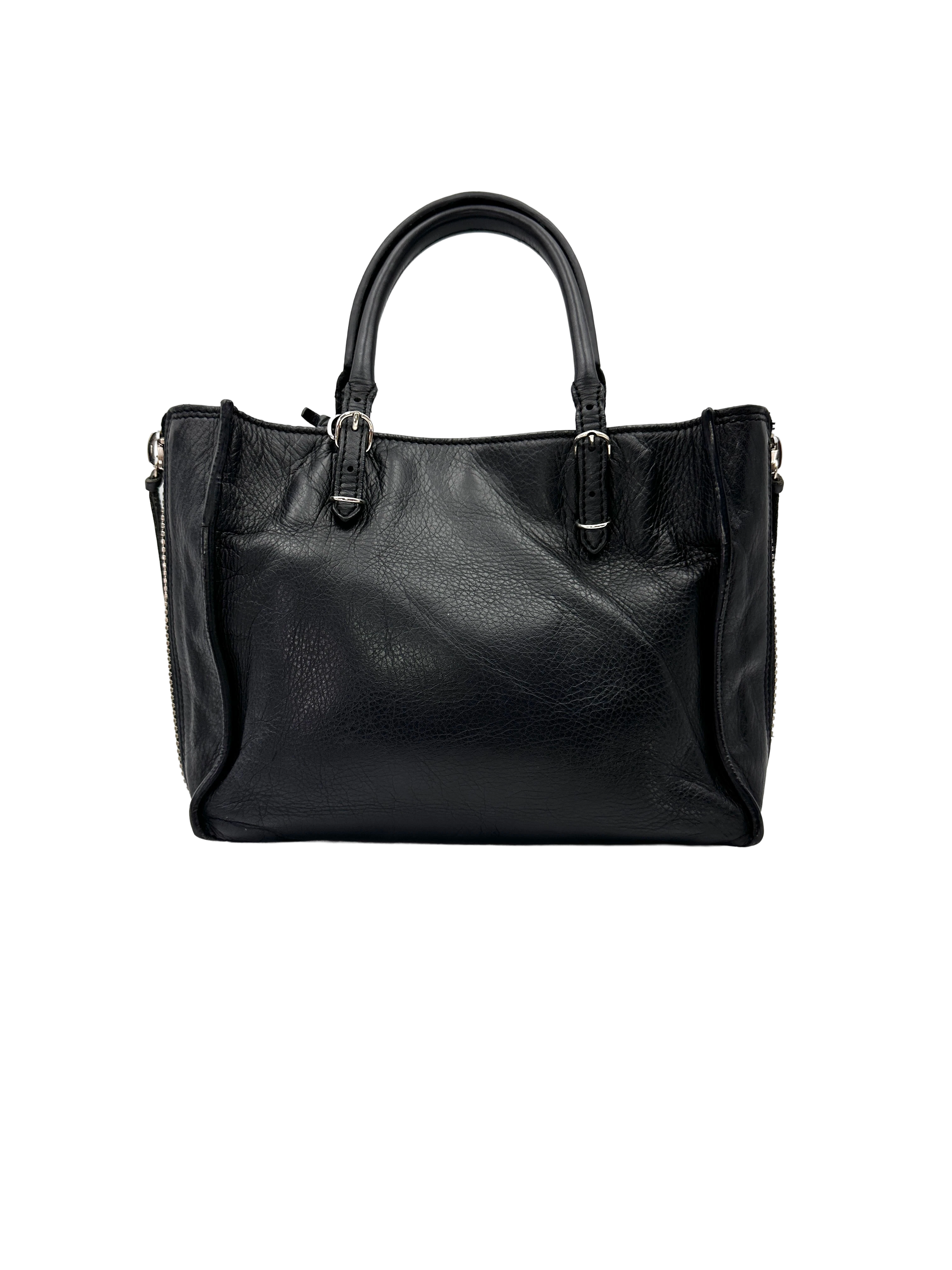 Balenciaga Papier Black Leather Handle Bag BB79