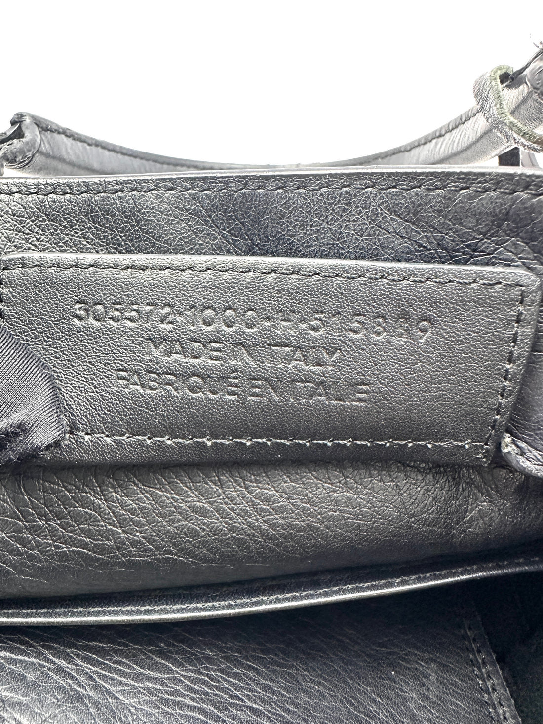 Balenciaga Papier Black Leather Handle Bag BB79