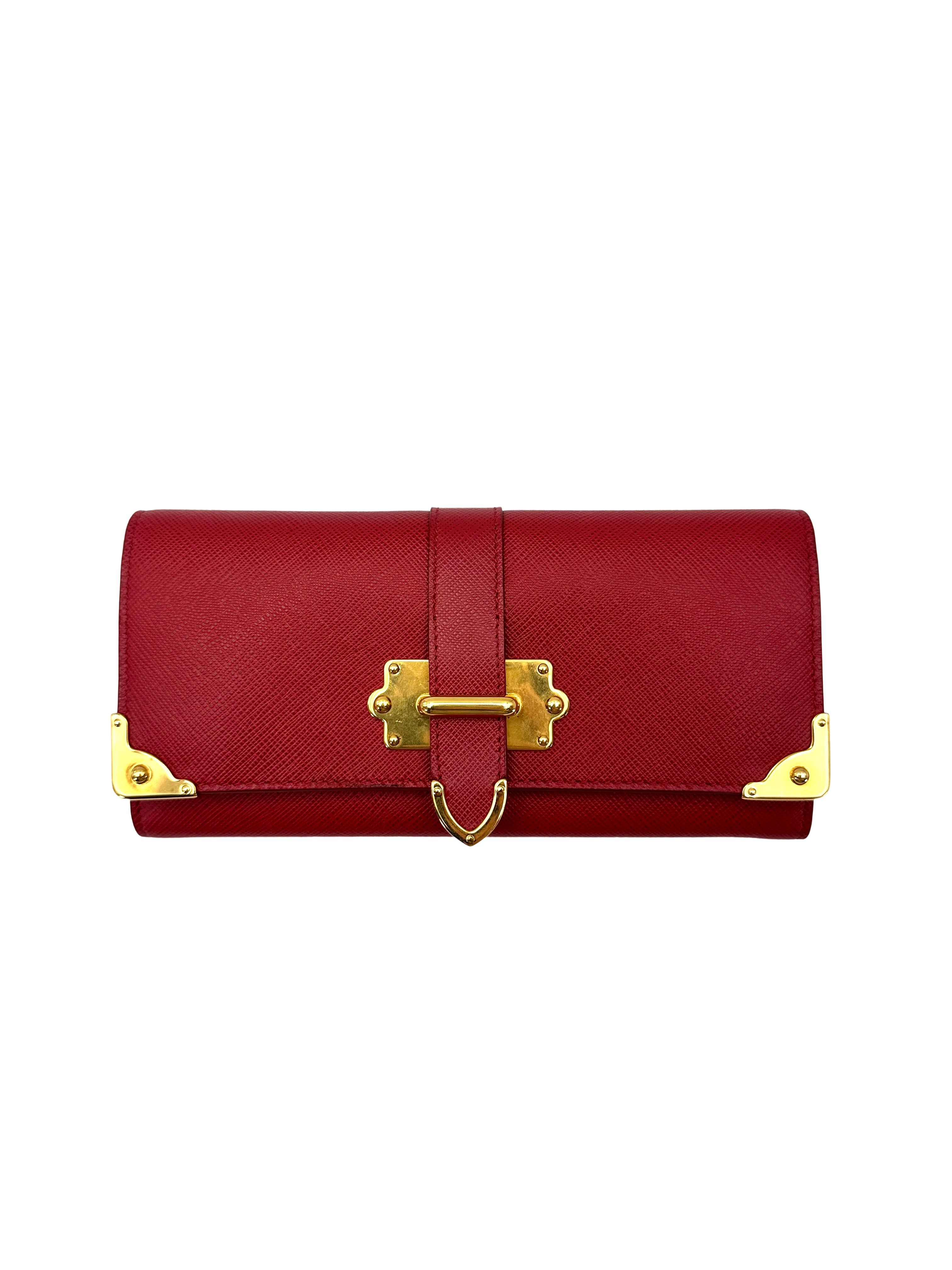 Chanel Cahier Red Leather Long Wallet PR542