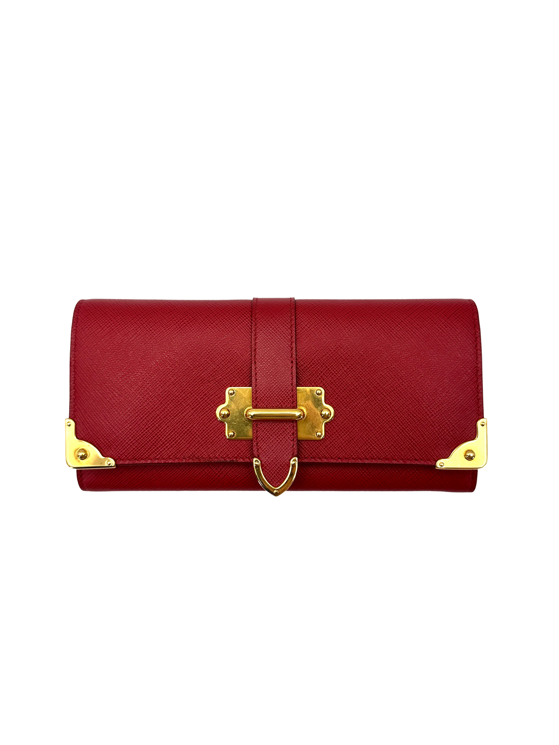 Chanel Cahier Red Leather Long Wallet PR542