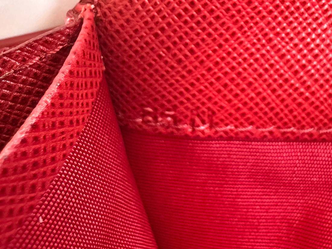 Chanel Cahier Red Leather Long Wallet PR542