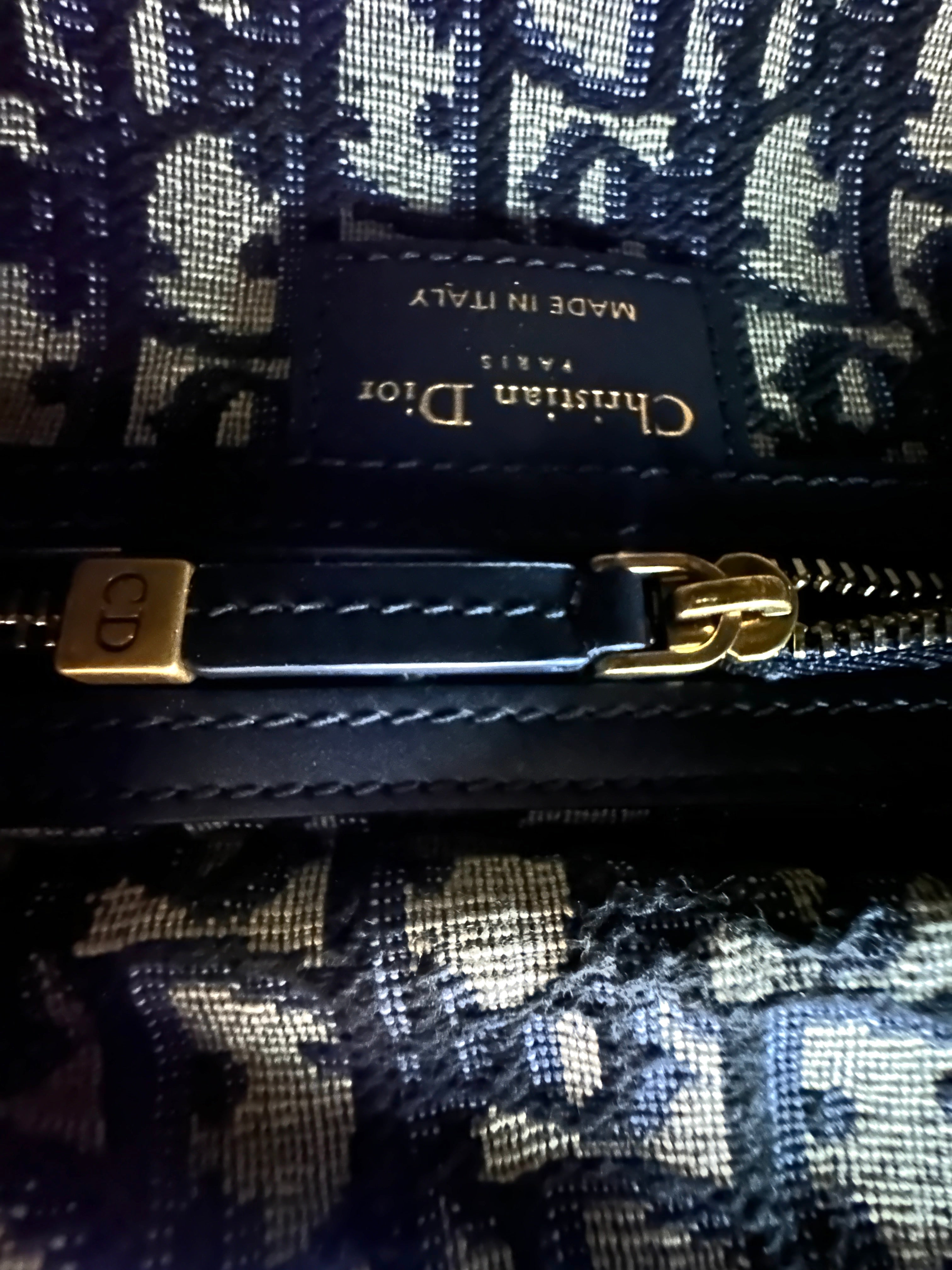 Christian Dior Lady Dior Wicker And Canvas Handle Bag DR897