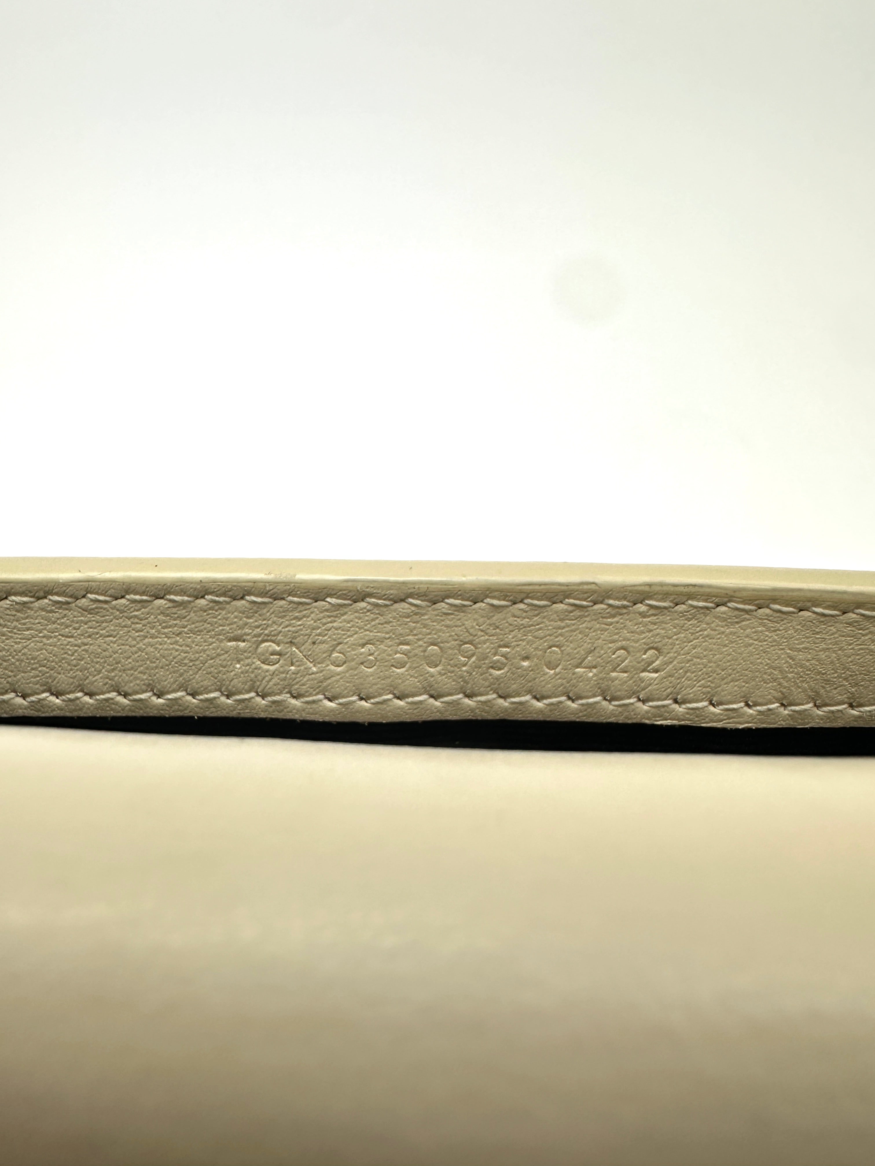 Saint Laurent White Croc-Embossed Leather Wallet On Chain SL281
