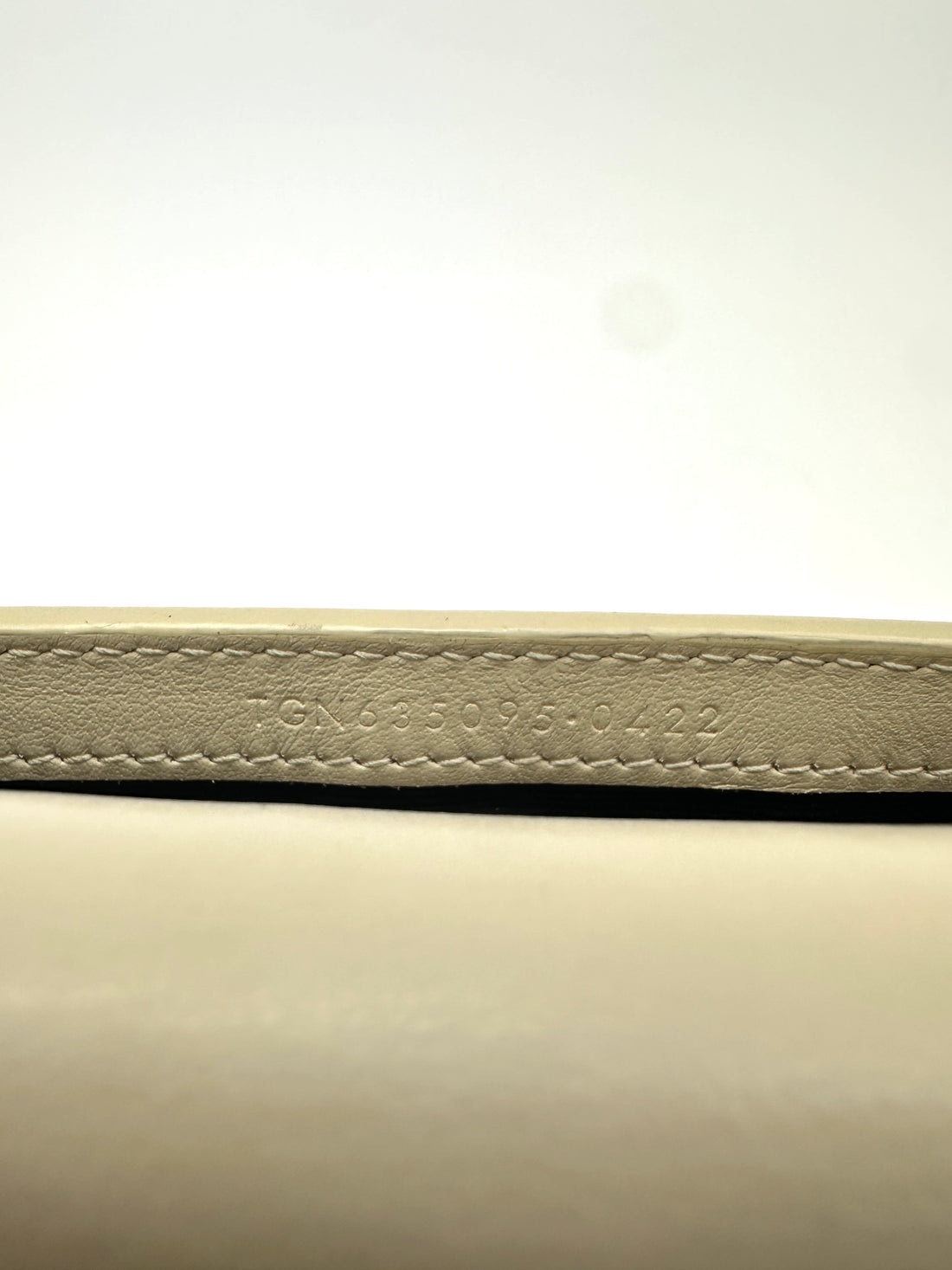 Saint Laurent White Croc-Embossed Leather Wallet On Chain SL281