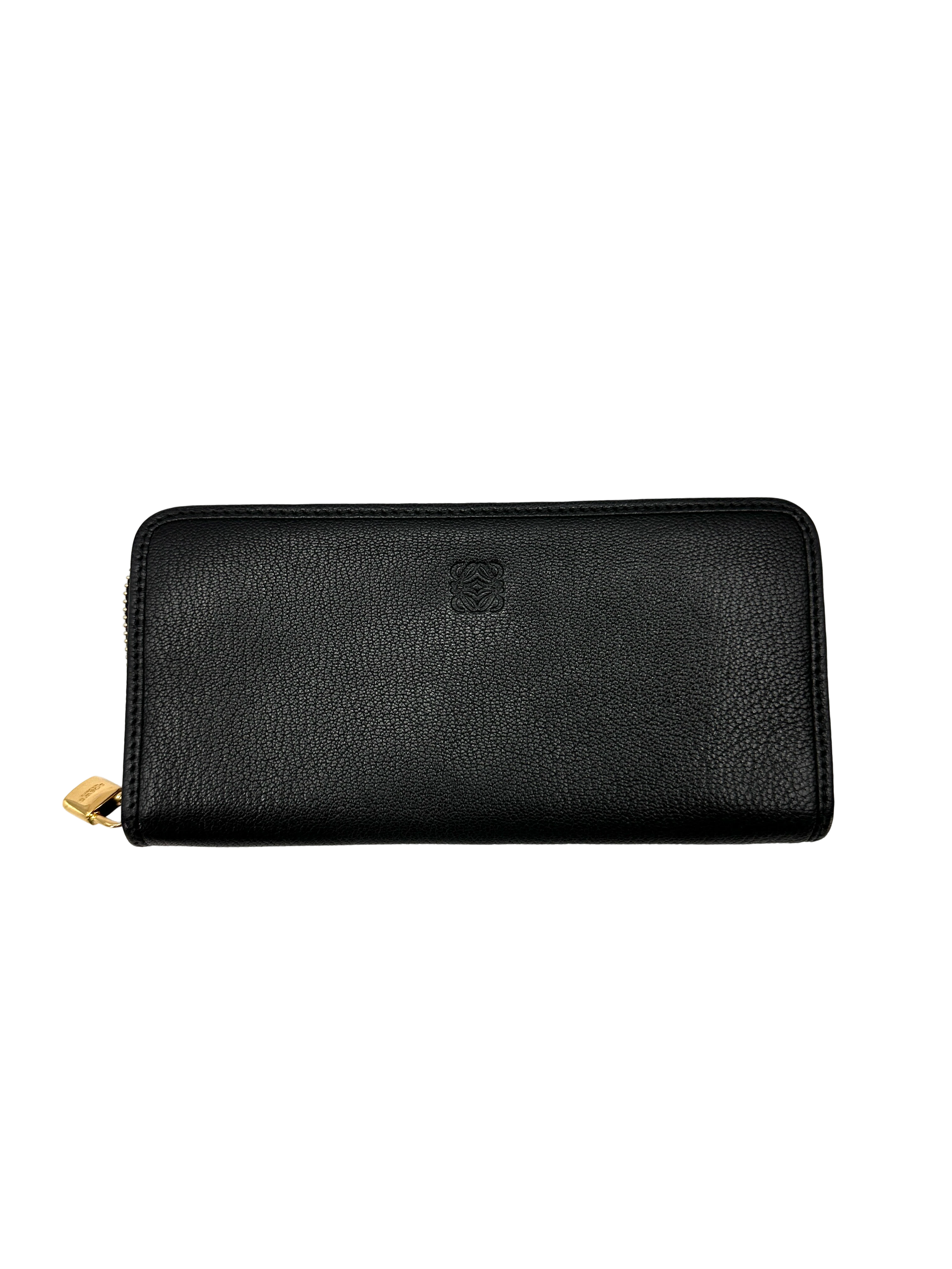 Loewe Black Leather Long Wallet LW97