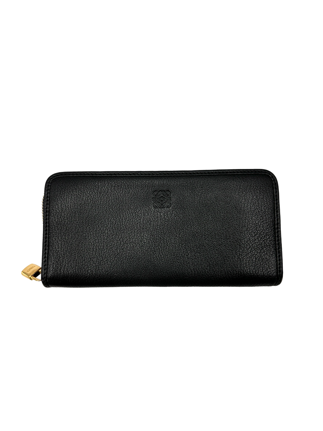 Loewe Black Leather Long Wallet LW97