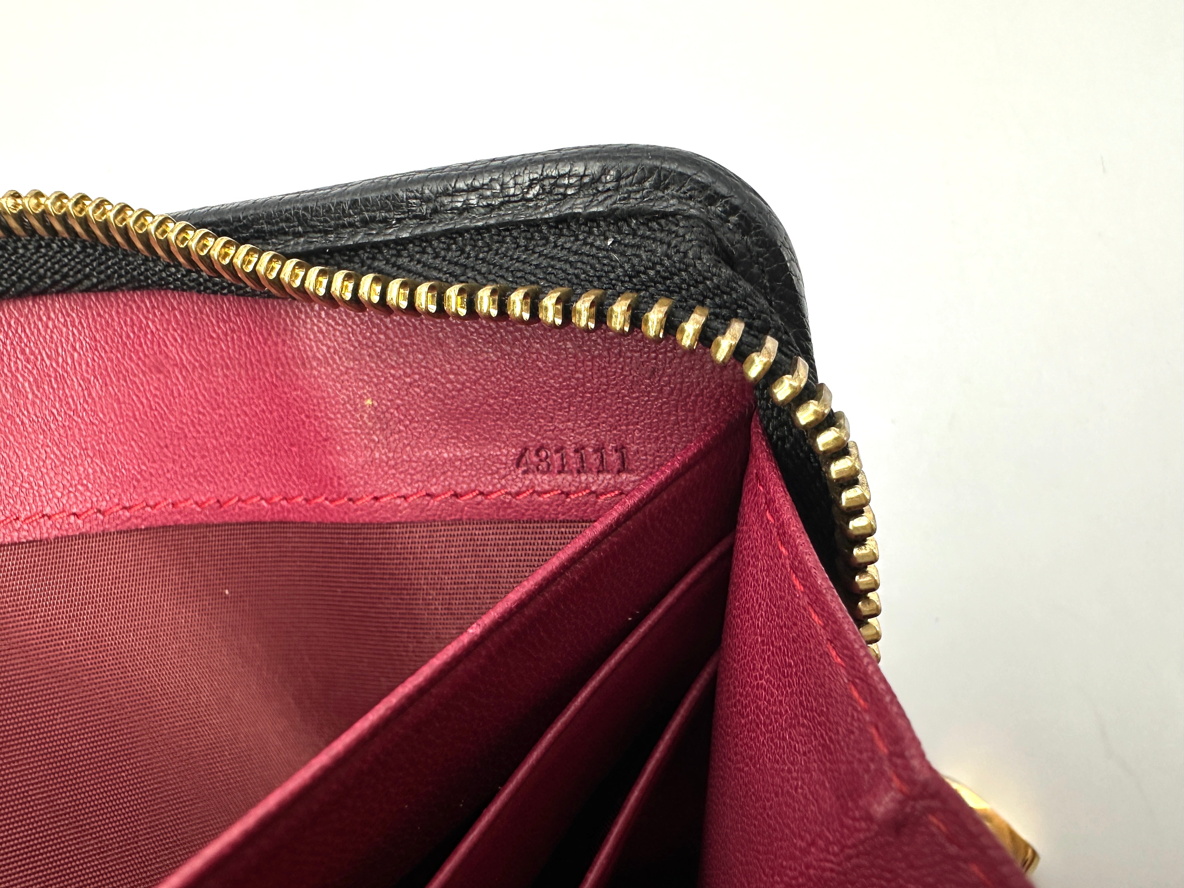 Loewe Black Leather Long Wallet LW97