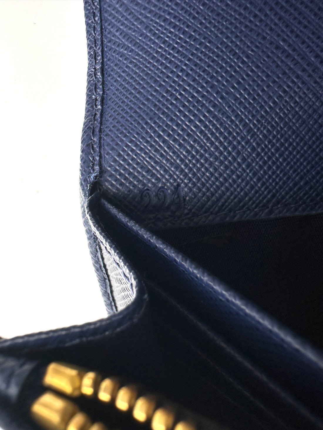 Prada Navy Leather Long Wallet PR544