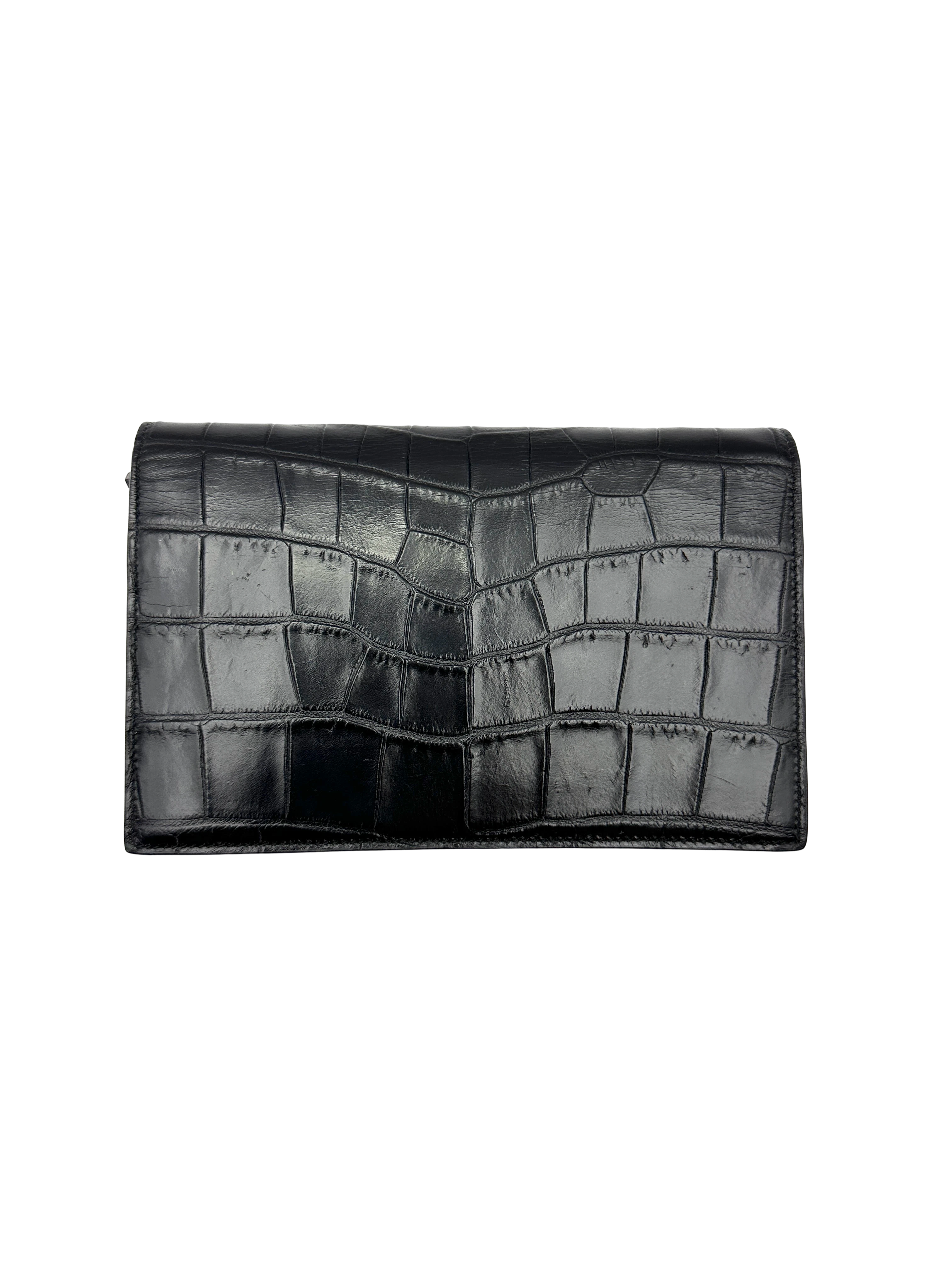 Saint Laurent YSL Monogram Envelope Wallet On Chain SL282