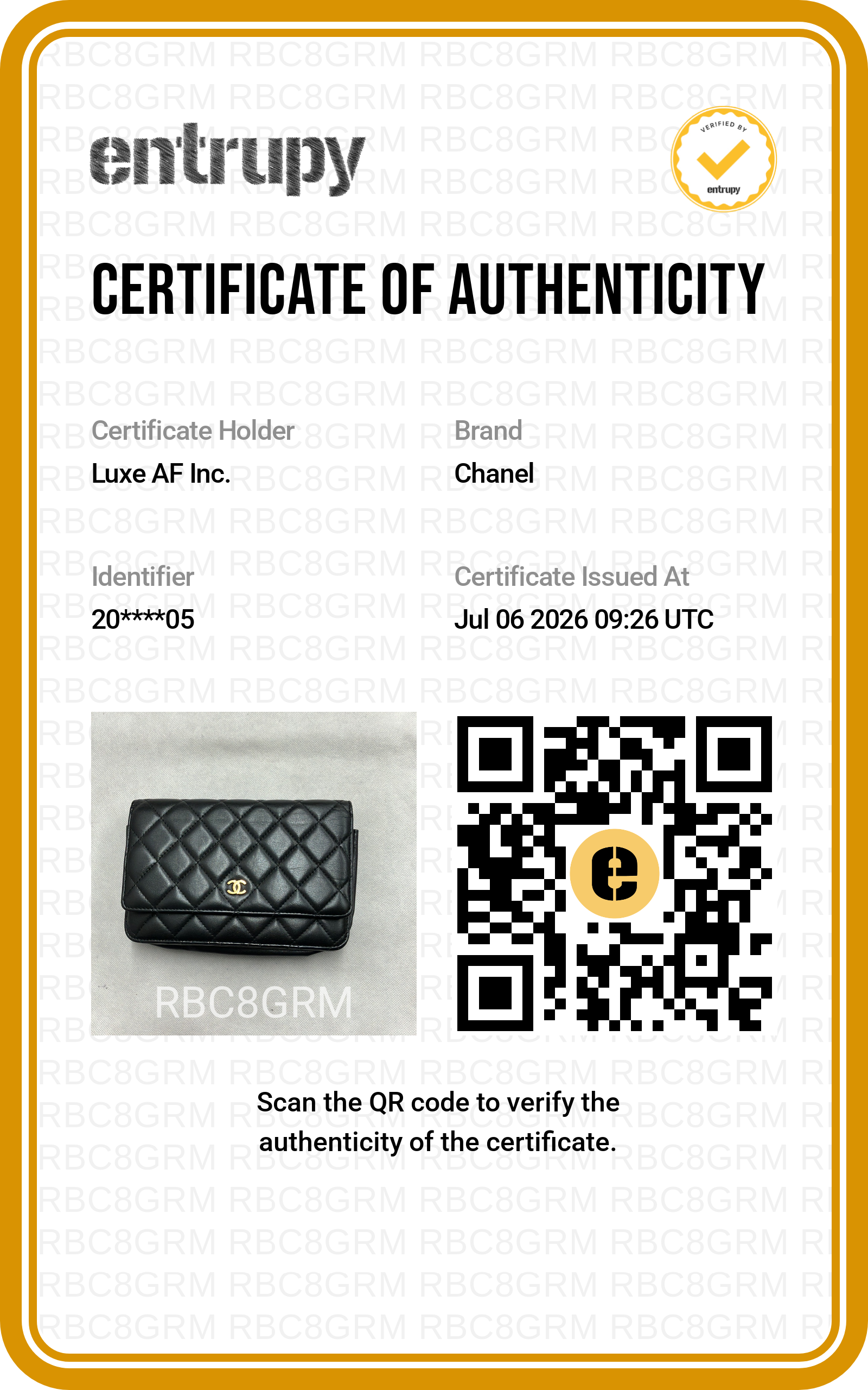 Chanel Black Quilted Lambskin Wallet On Chain(20***05) CC2493