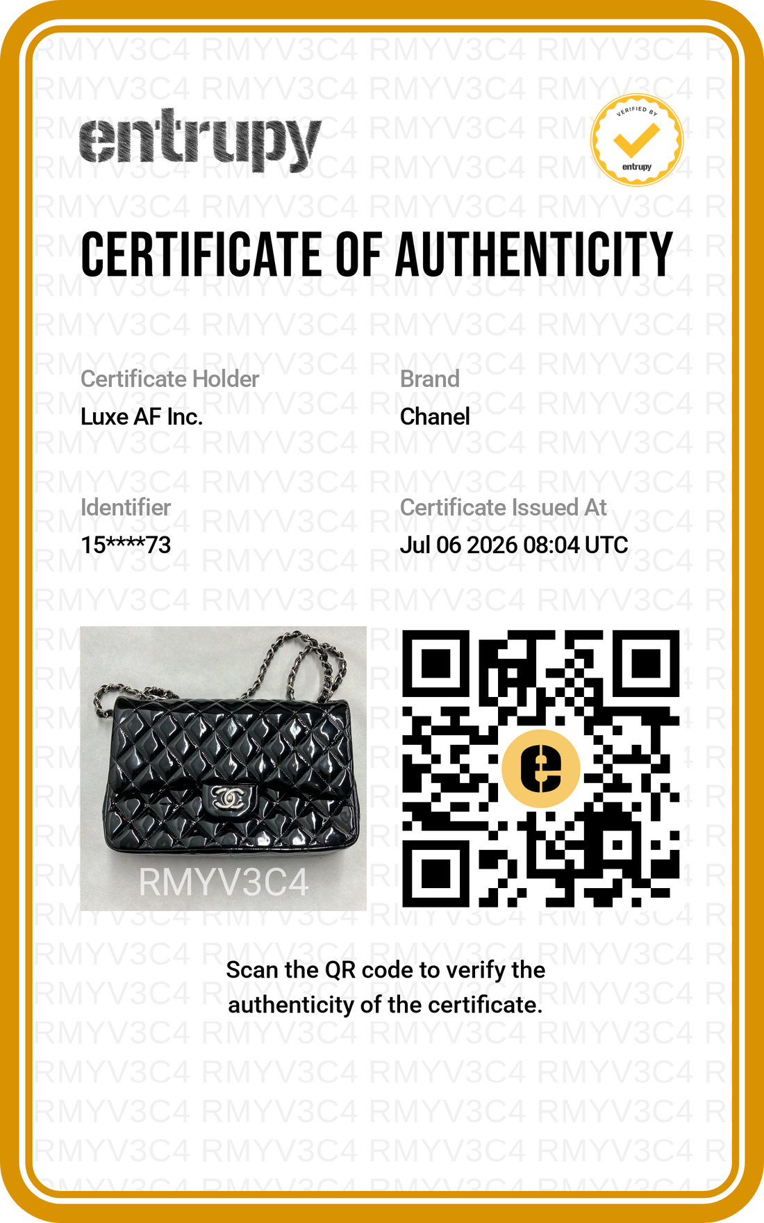 Chanel Classic Flap Black Quilted Patent Leather Jumbo Shoulder Bag(15***73) CC2619