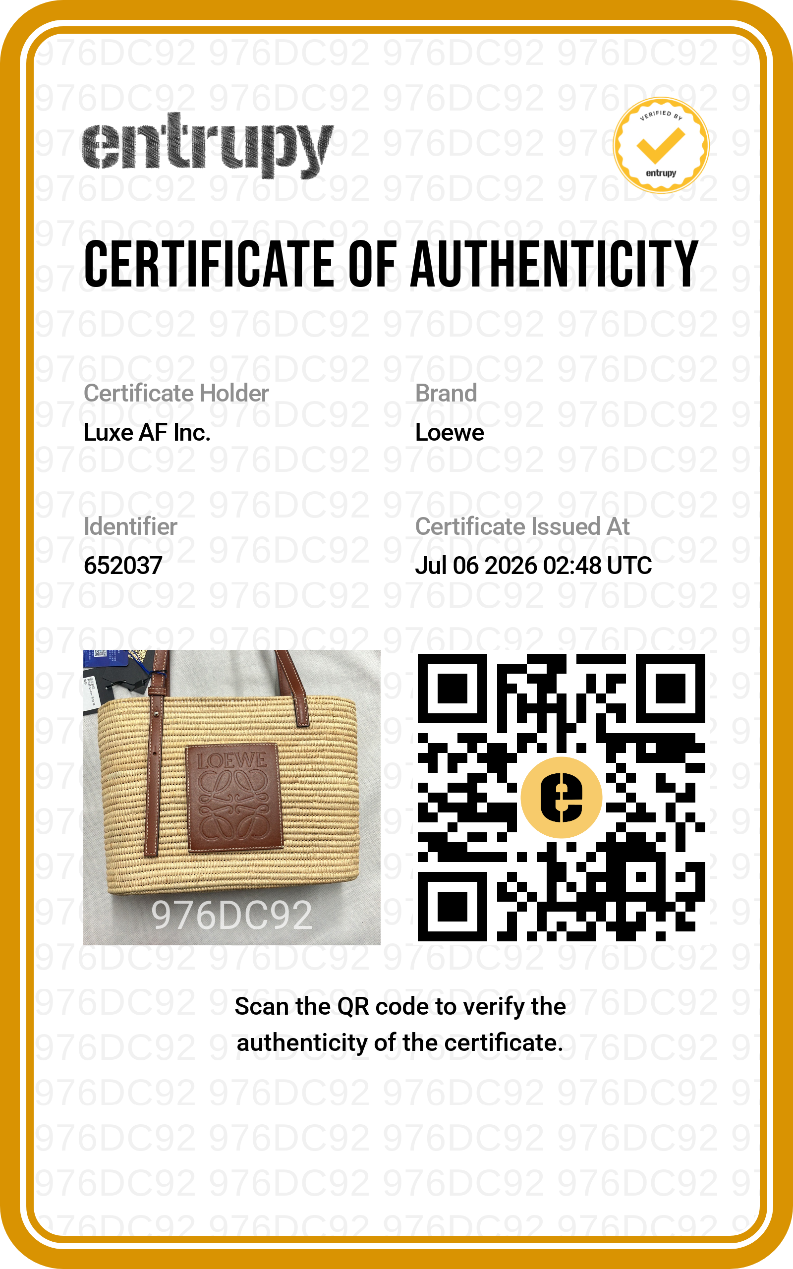 Loewe Raffia Square Basket Bag LW95