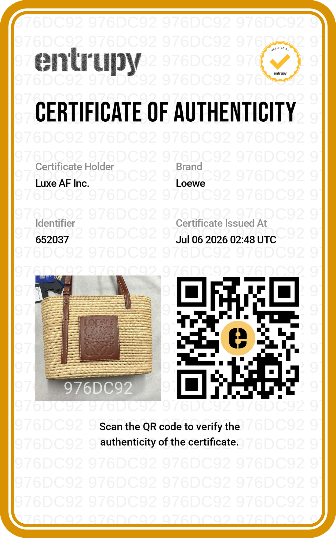 Loewe Raffia Square Basket Bag LW95