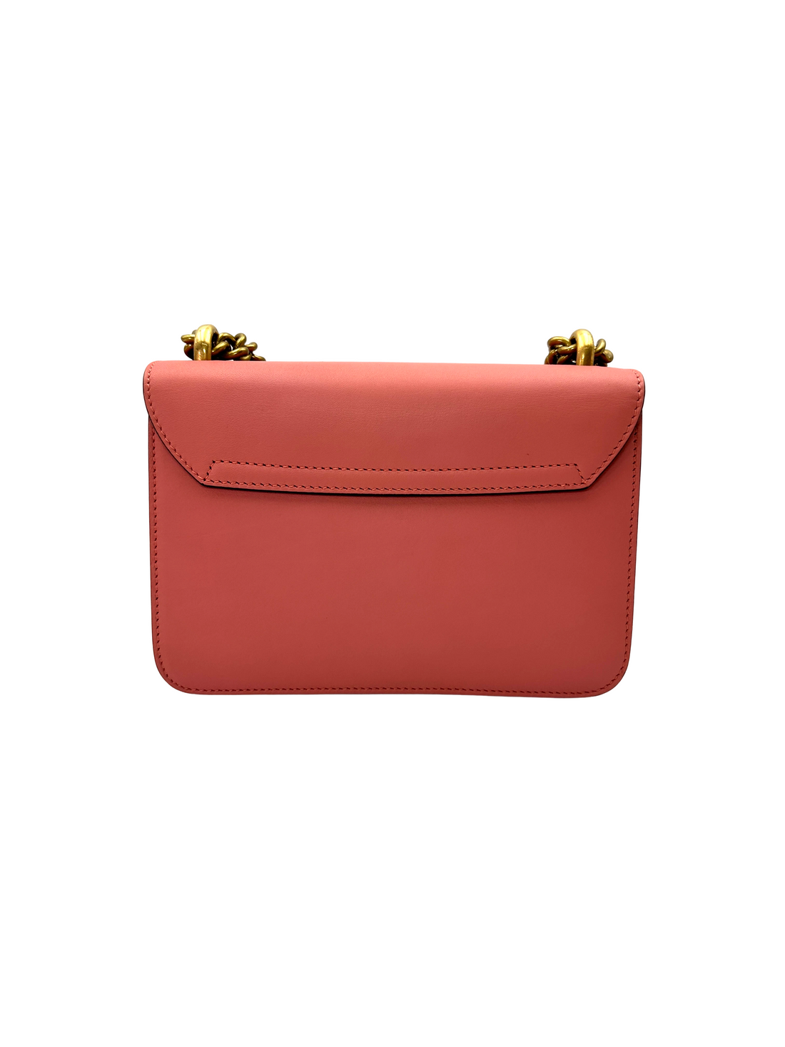Gucci Peony Pink Leather Wallet On Chain GG1381