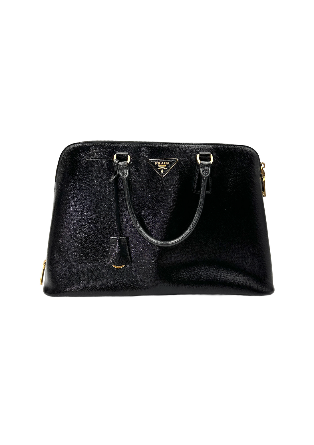 Prada Promenade Black Saffiano Leather Large Size Handle Bag PR541