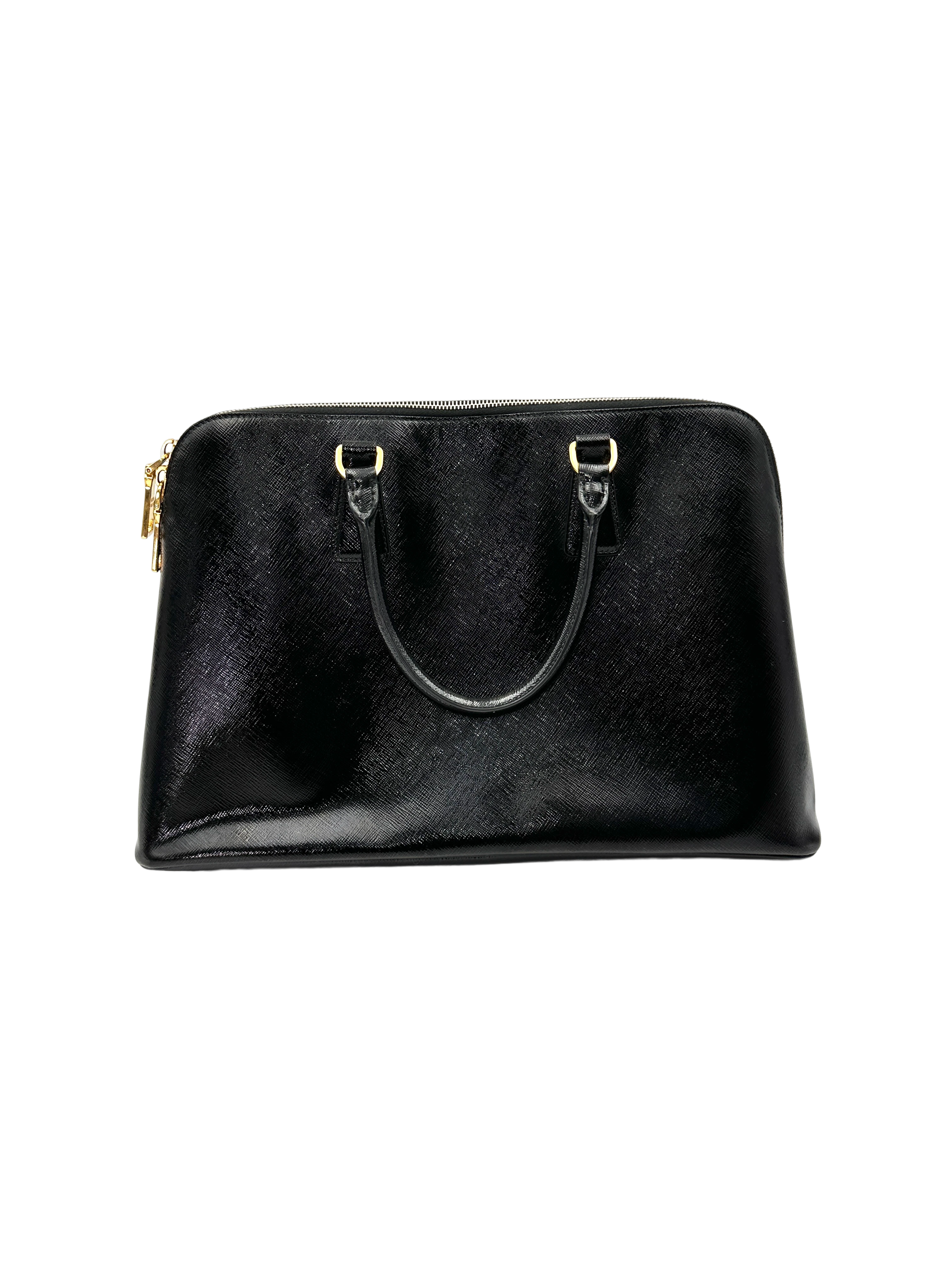 Prada Promenade Black Saffiano Leather Large Size Handle Bag PR541