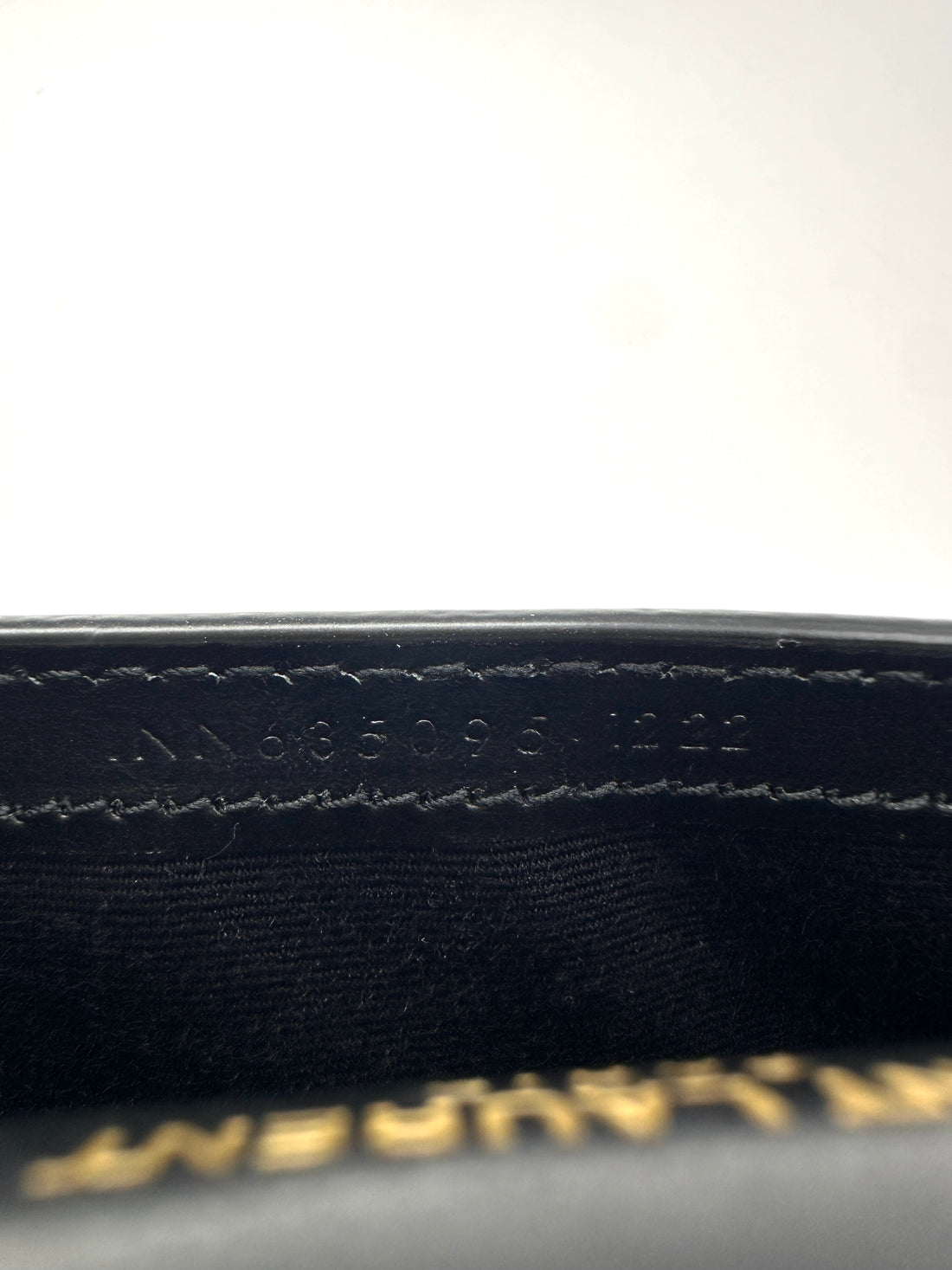 Saint Laurent Black Croc-Embossed Leather Wallet On Chain SL283