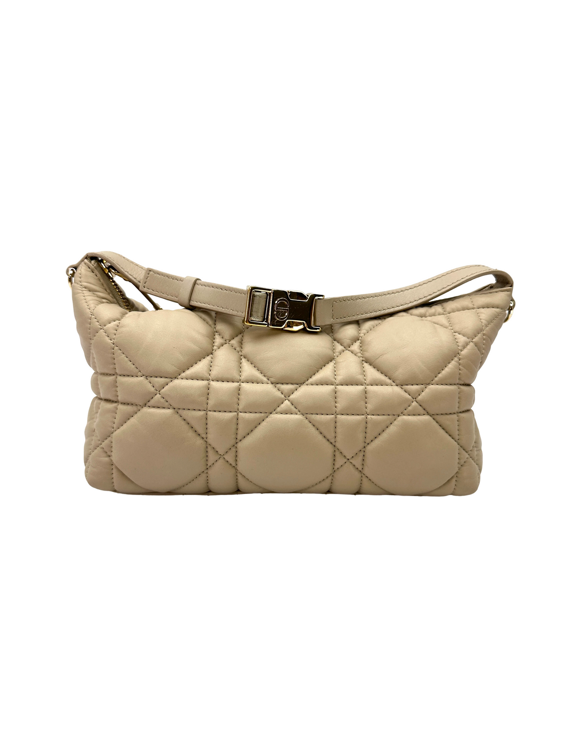 Christian Dior DiorTravel Nomad Pouch Beige Macrocannage Quilted Leather Bag DR898