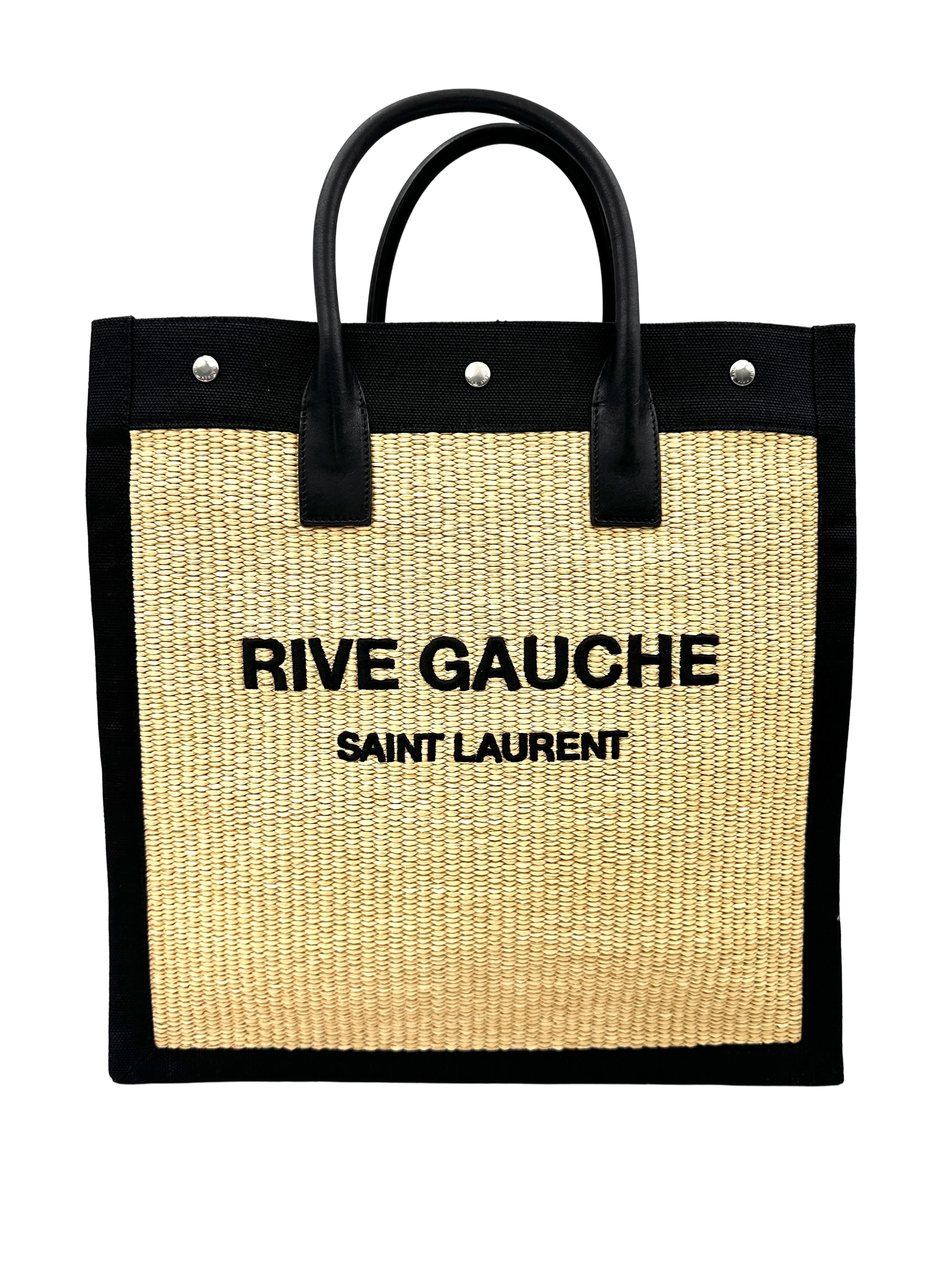 Saint Laurent Rive Gauche Canvas Tote Handle Bag SL284