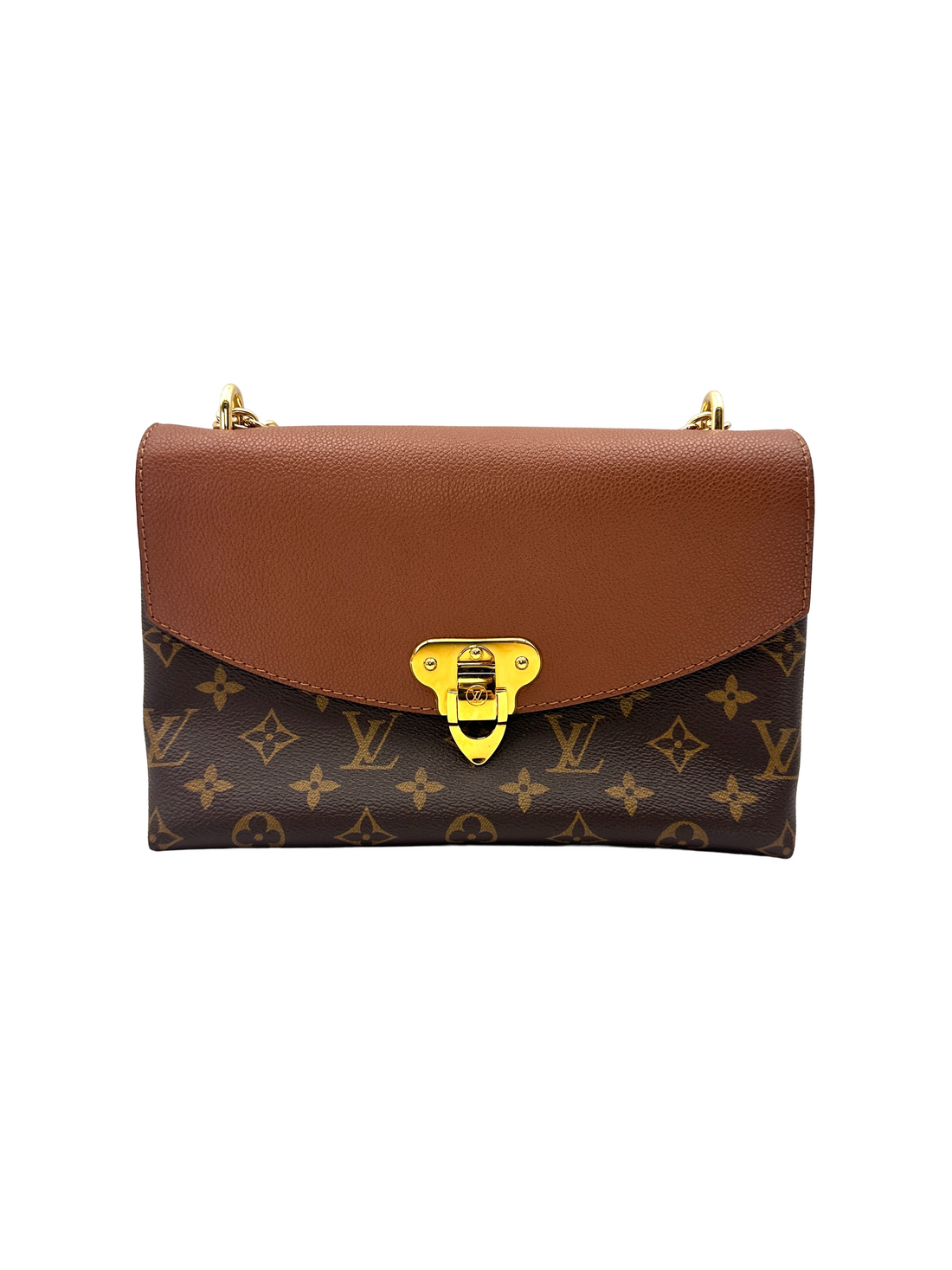 Louis Vuitton Saint Placide Monogram Canvas & Brown Leather Chain Bag LV3267