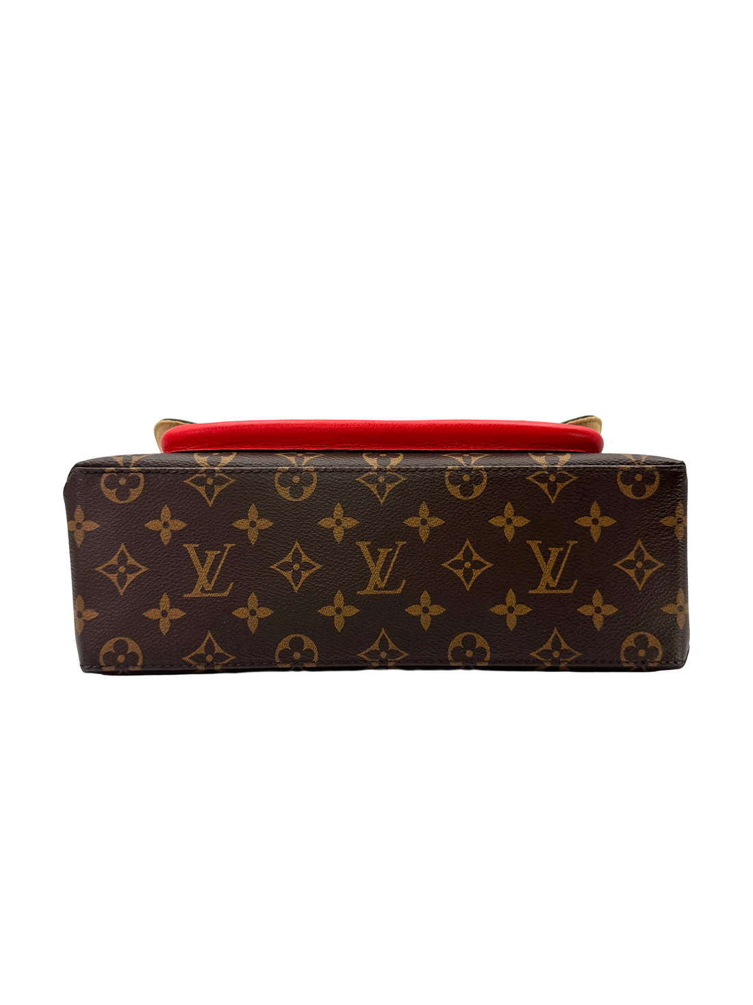 Louis Vuitton Marignan Monogram Canvas & Red Leather Handle Bag LV3268
