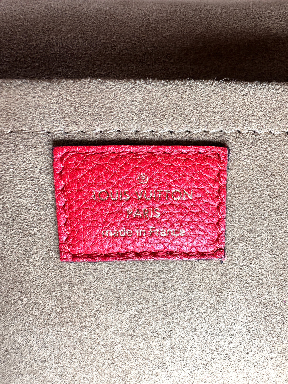 Louis Vuitton Marignan Monogram Canvas & Red Leather Handle Bag LV3268