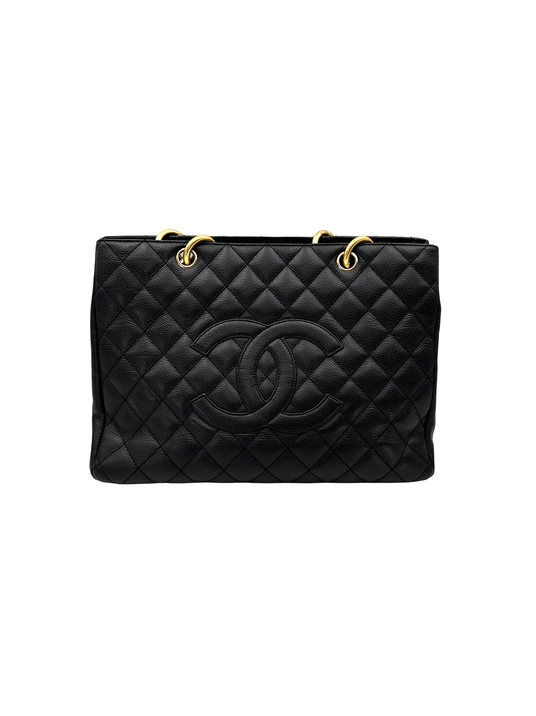 Chanel GST Black Quilted Leather Tote Handle Bag(11***44) CC2496