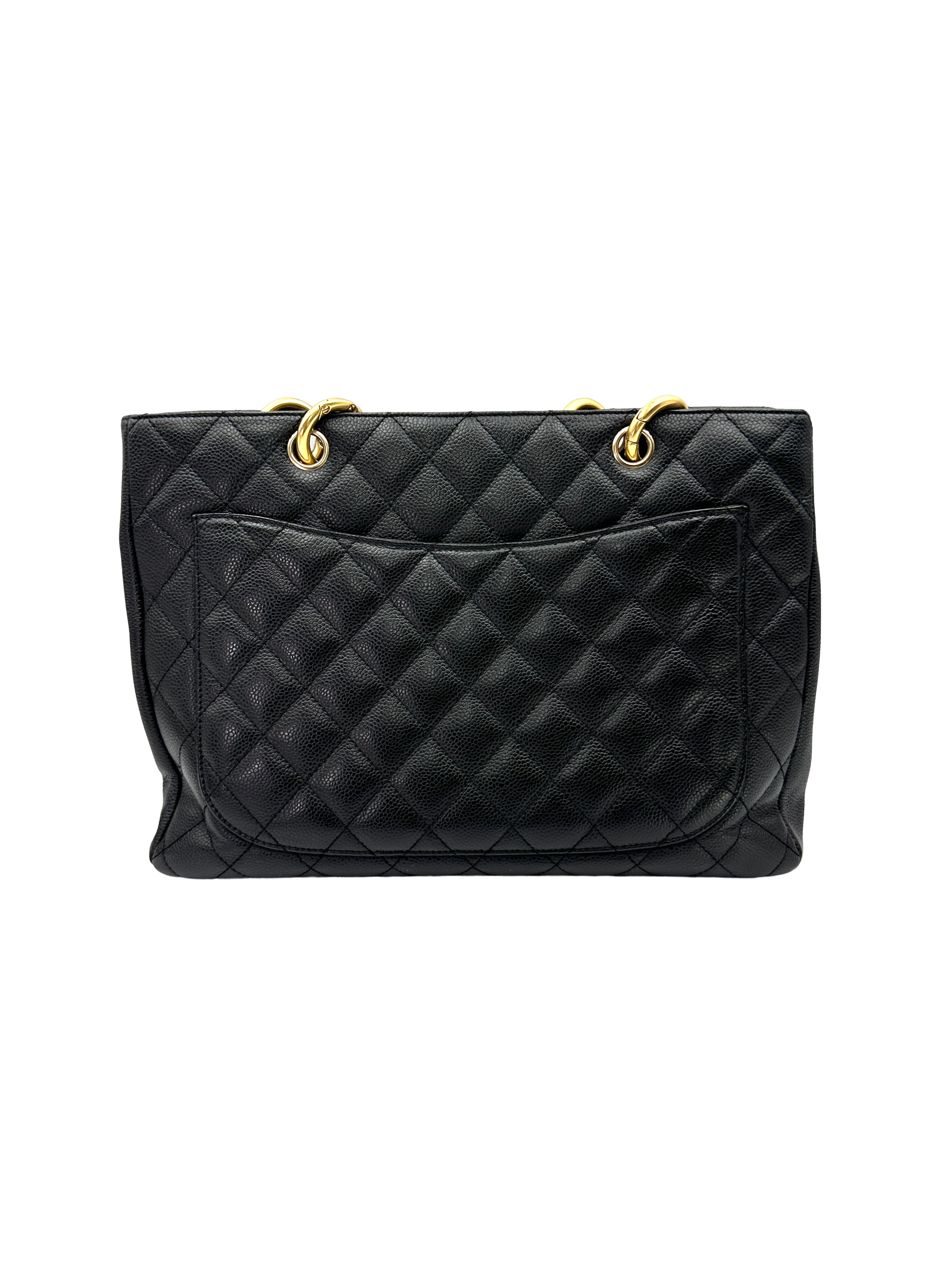 Chanel GST Black Quilted Leather Tote Handle Bag(11***44) CC2496