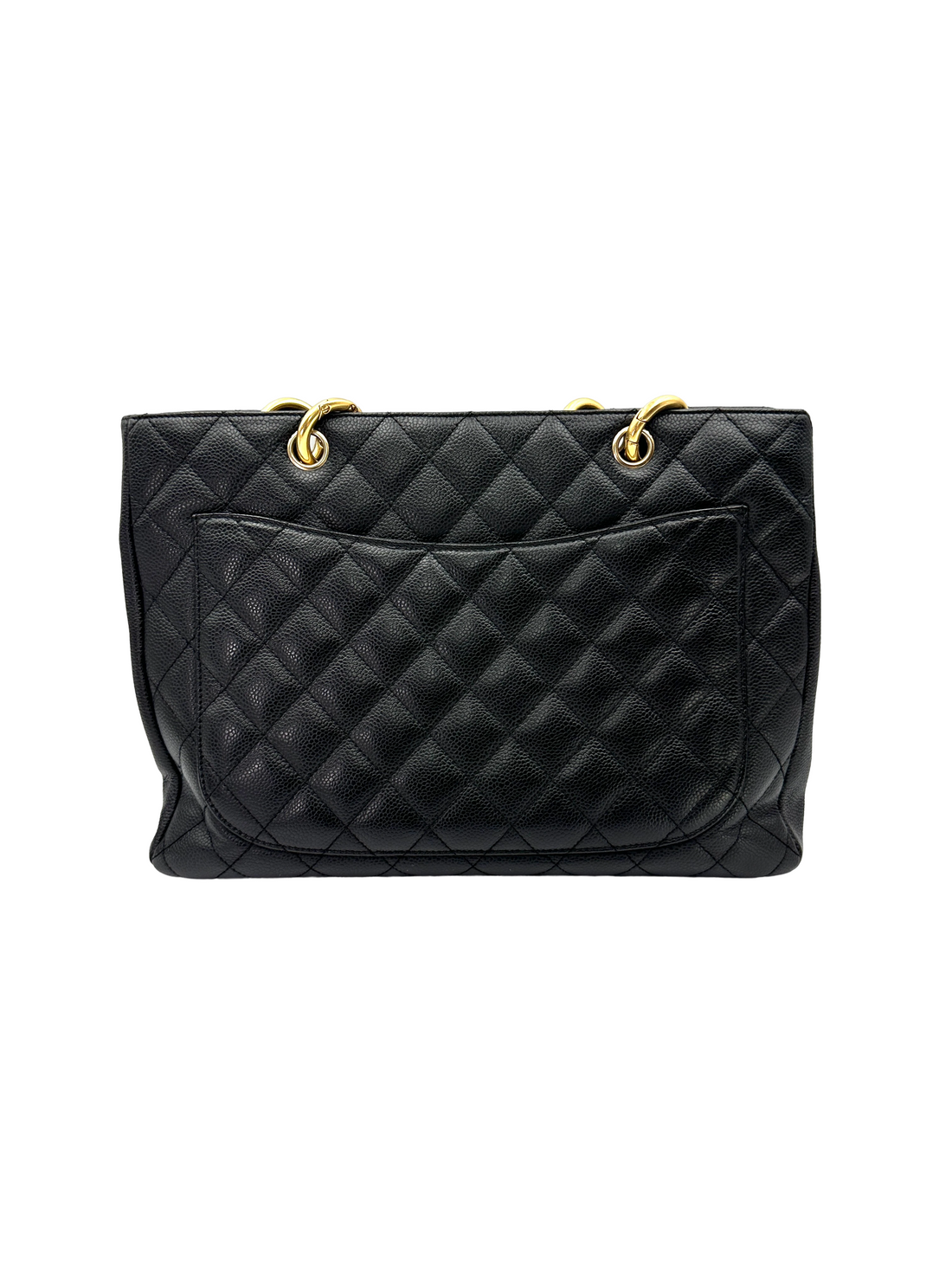 Chanel GST Black Quilted Leather Tote Handle Bag(11***44) CC2496