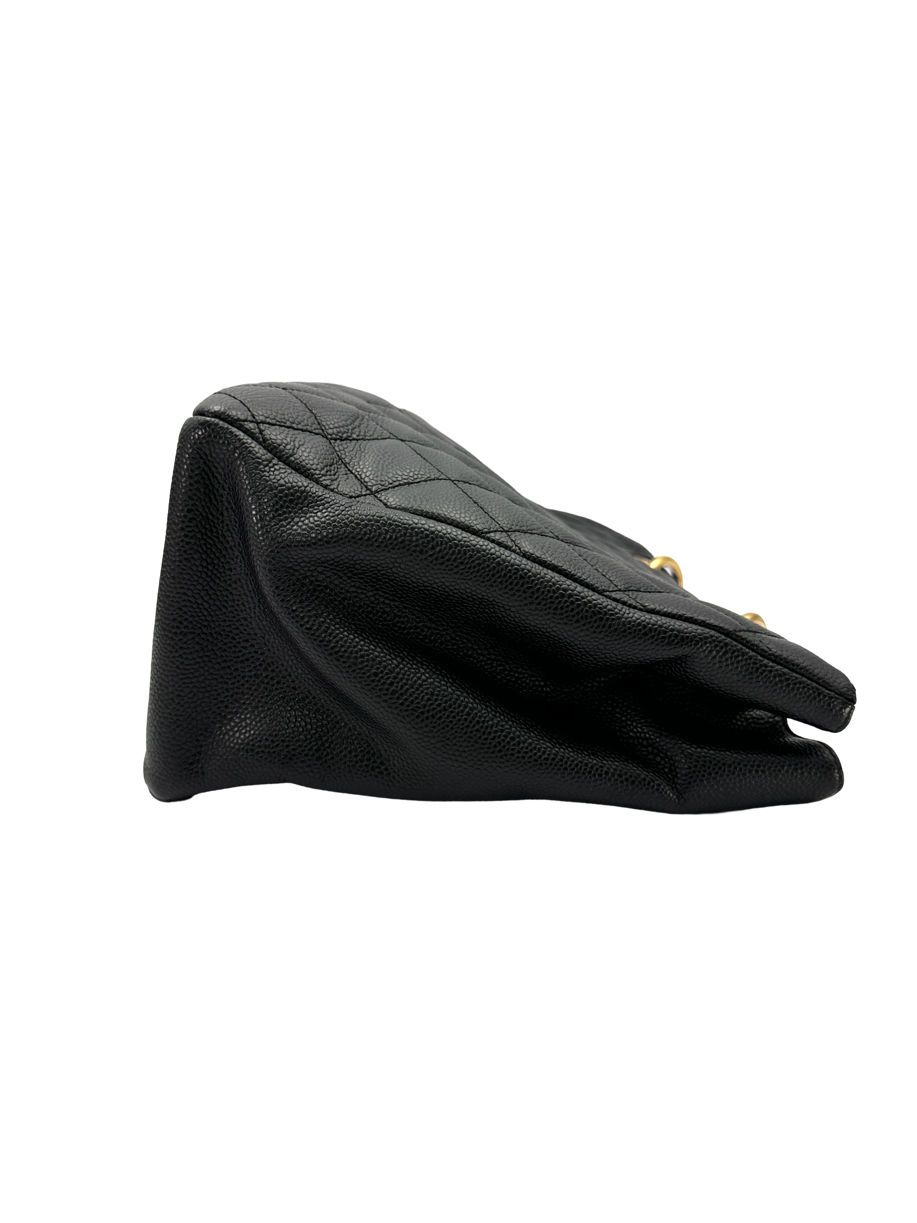Chanel GST Black Quilted Leather Tote Handle Bag(11***44) CC2496
