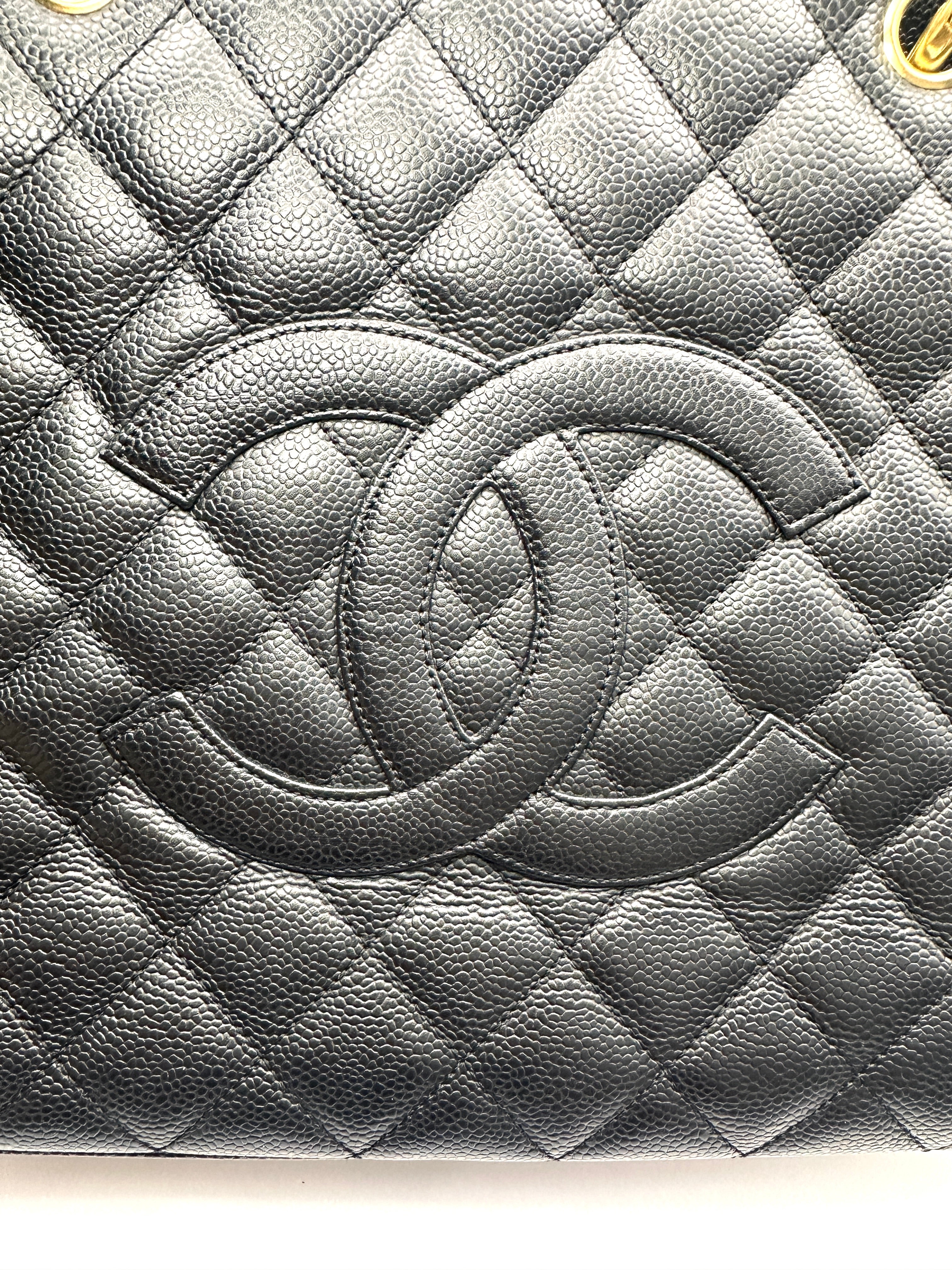Chanel GST Black Quilted Leather Tote Handle Bag(11***44) CC2496