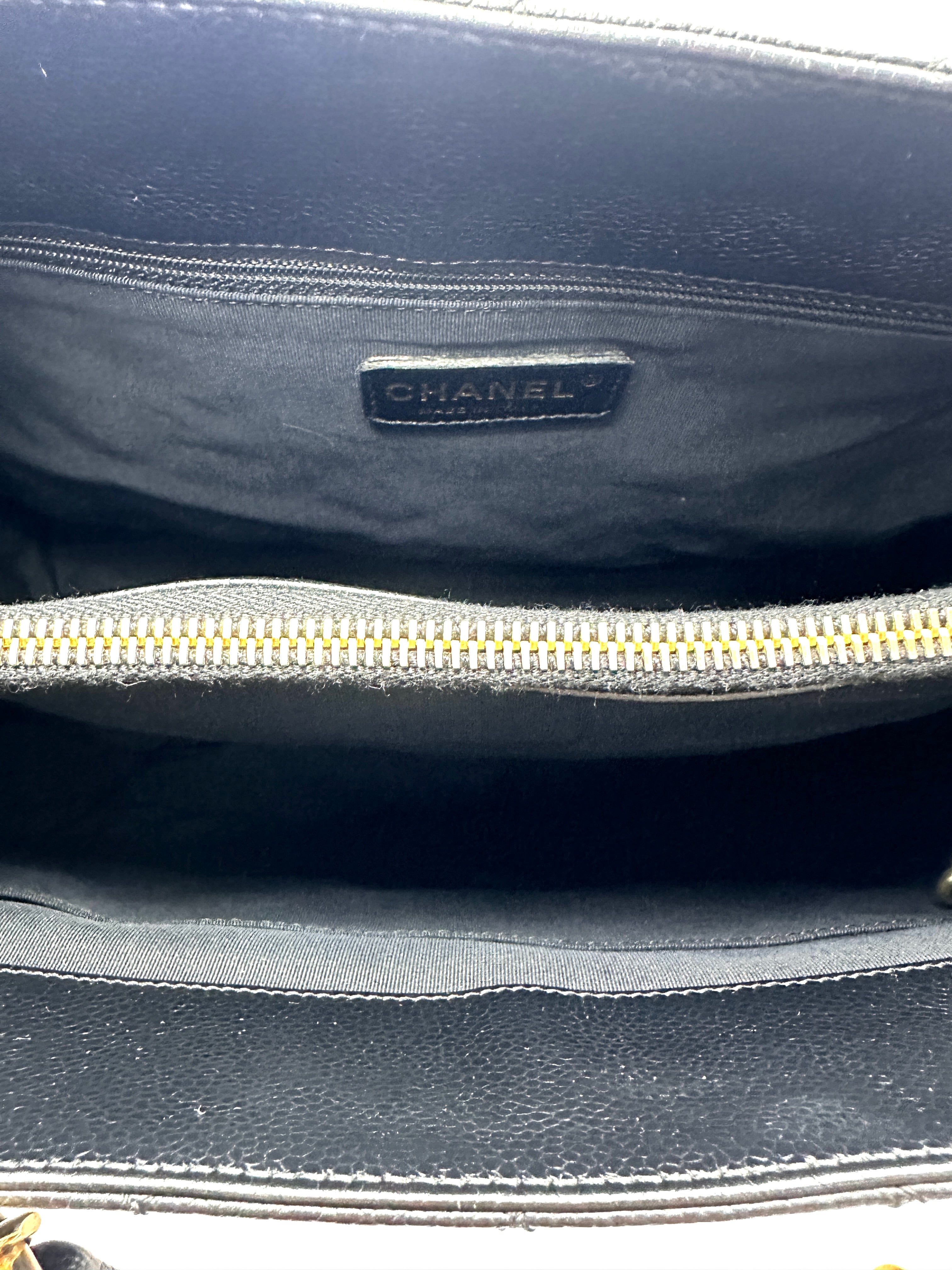 Chanel GST Black Quilted Leather Tote Handle Bag(11***44) CC2496