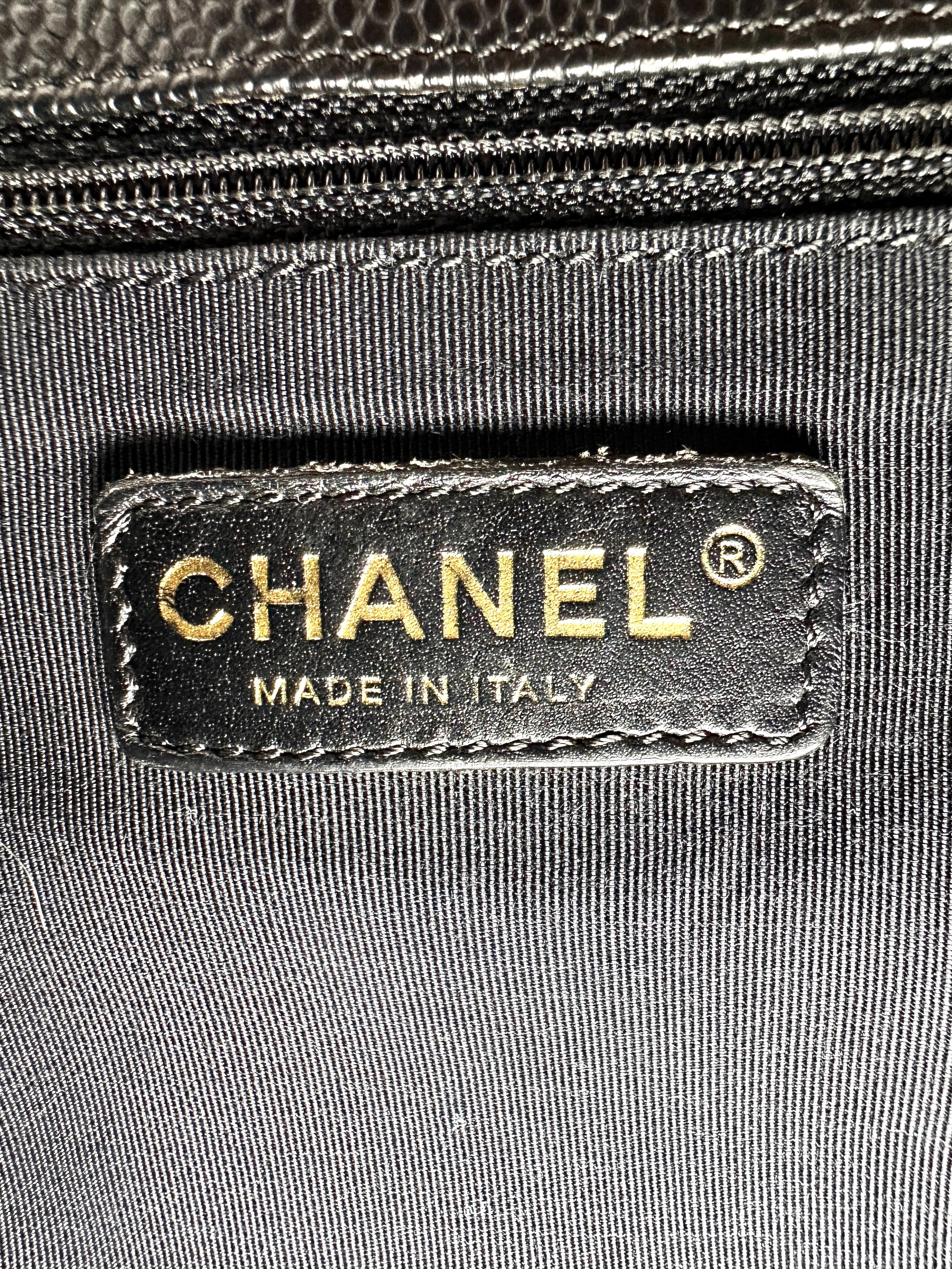 Chanel GST Black Quilted Leather Tote Handle Bag(11***44) CC2496