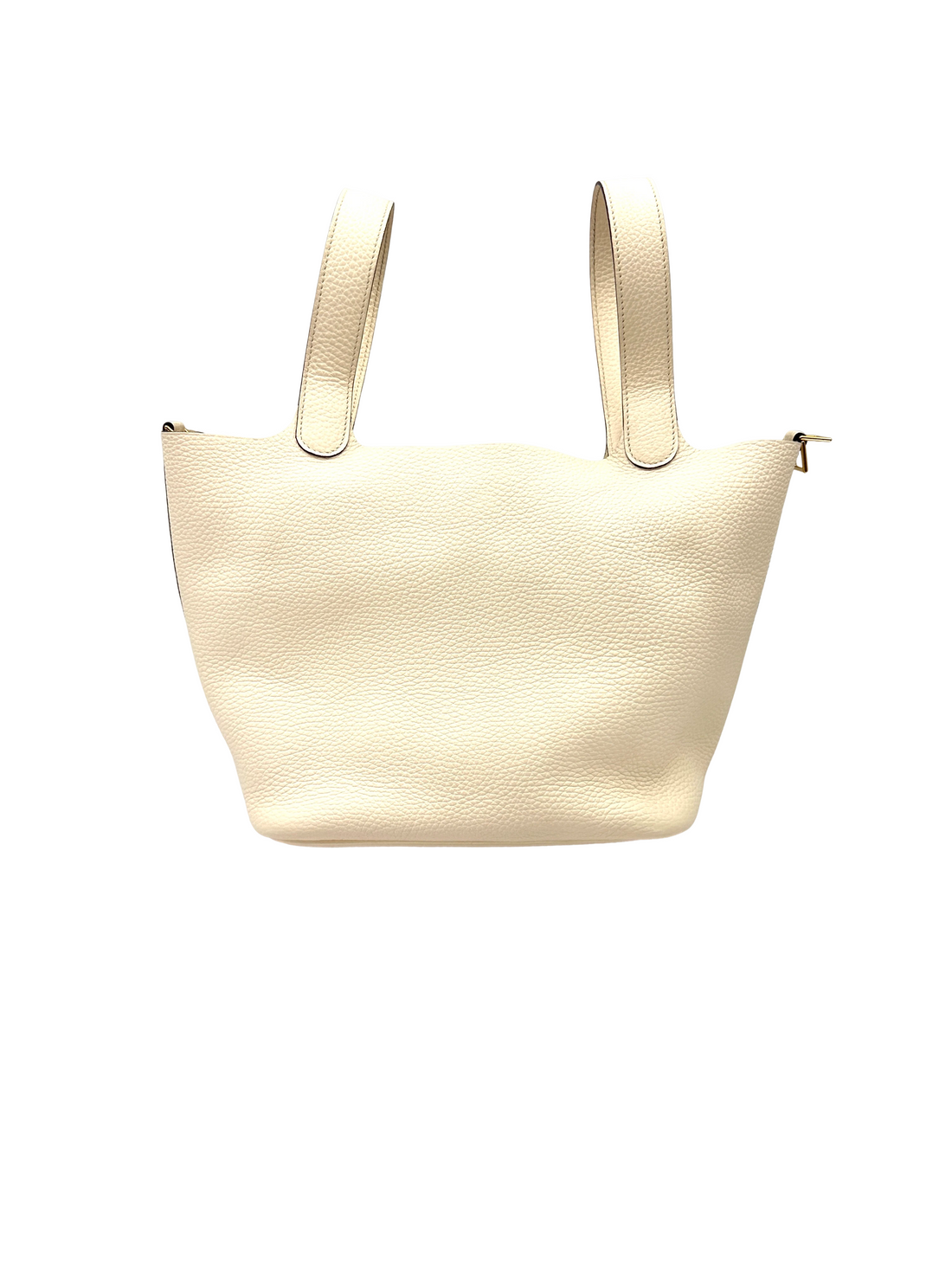 Hermes Picotin22 White Leather Handle Bag HR147