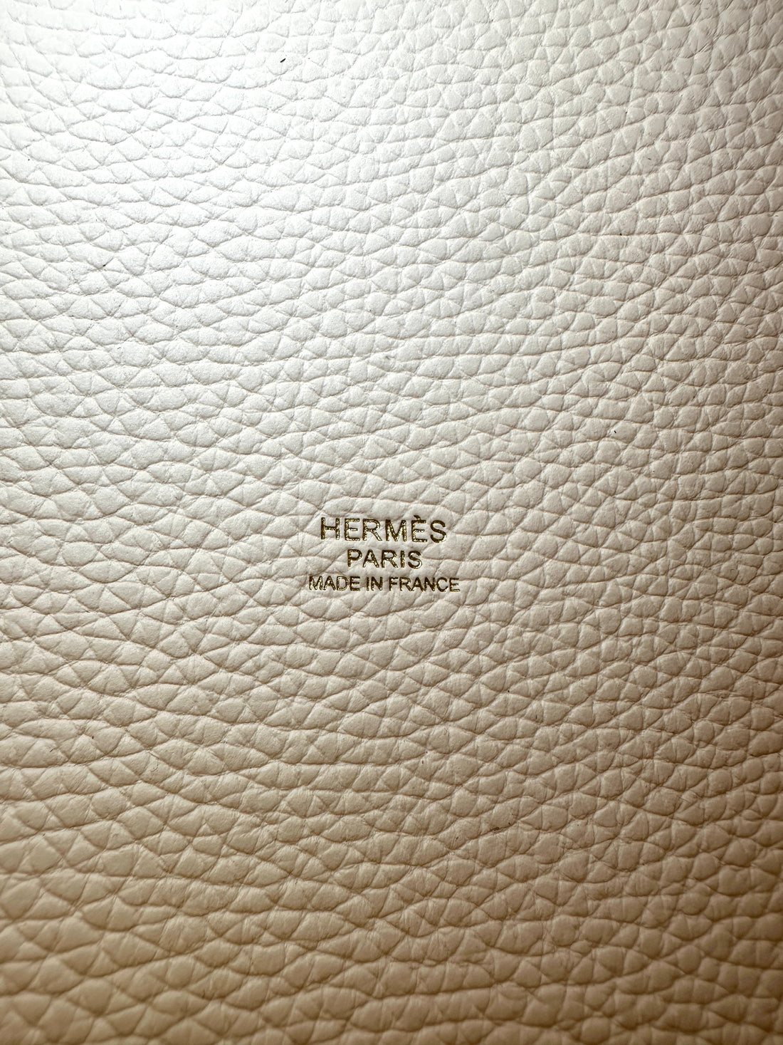Hermes Picotin22 White Leather Handle Bag HR147