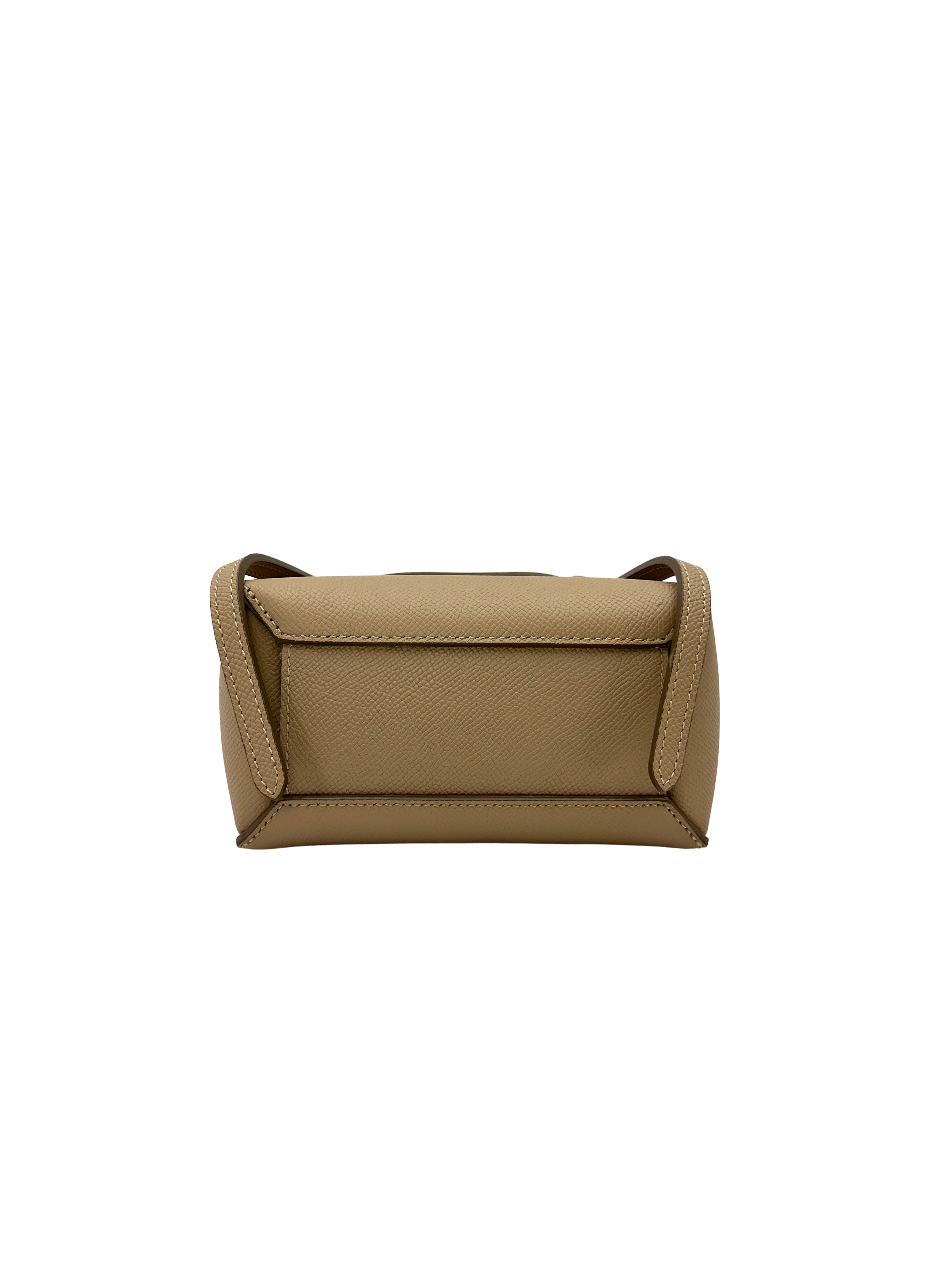 Celine Beige Leather Belt Handle Bag CEU