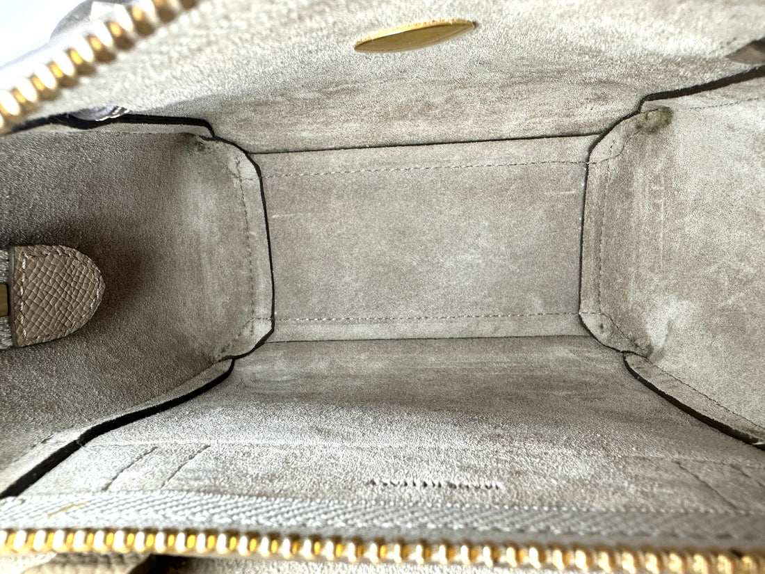 Celine Beige Leather Belt Handle Bag CEU