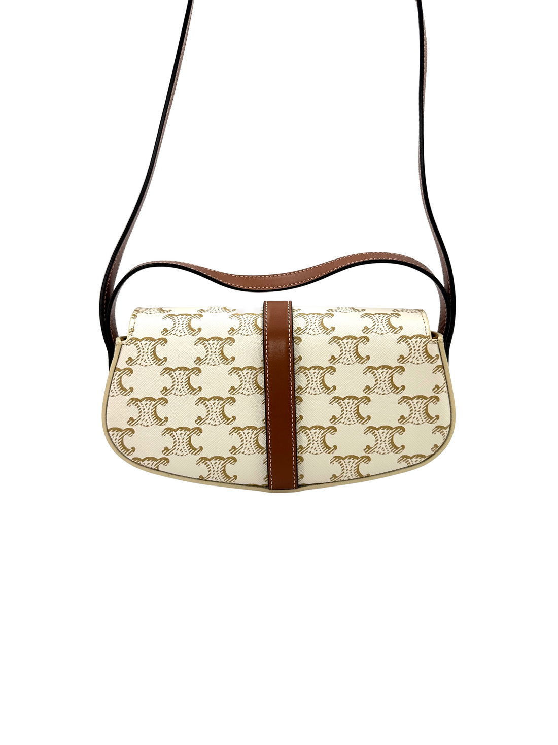 Celine Tabou White Triomphe Canvas Clutch CEV