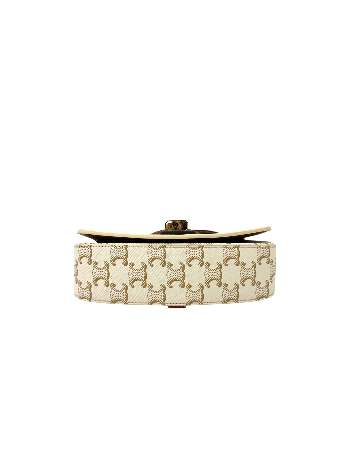 Celine Tabou White Triomphe Canvas Clutch CEV