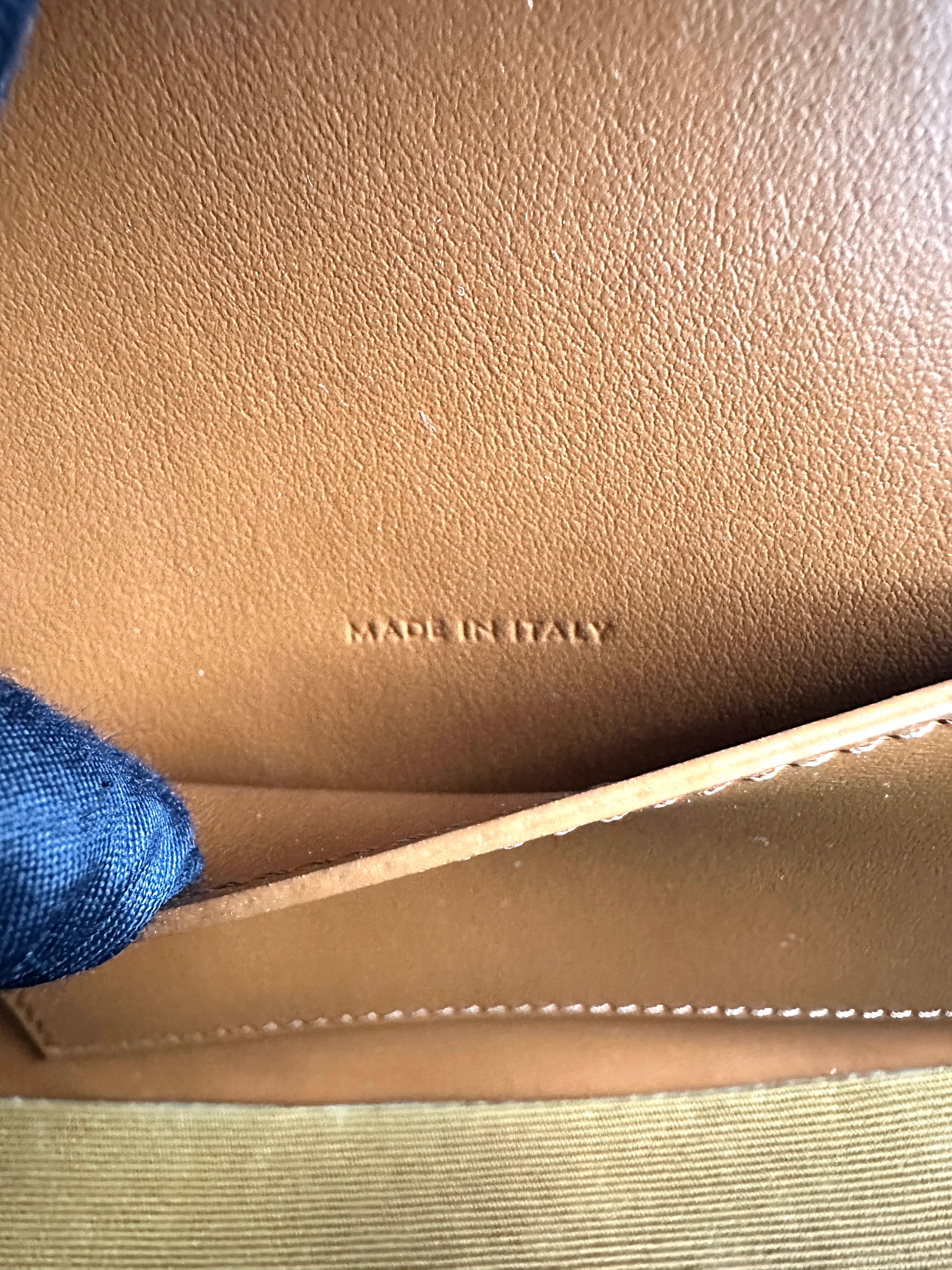 Celine Tabou White Triomphe Canvas Clutch CEV