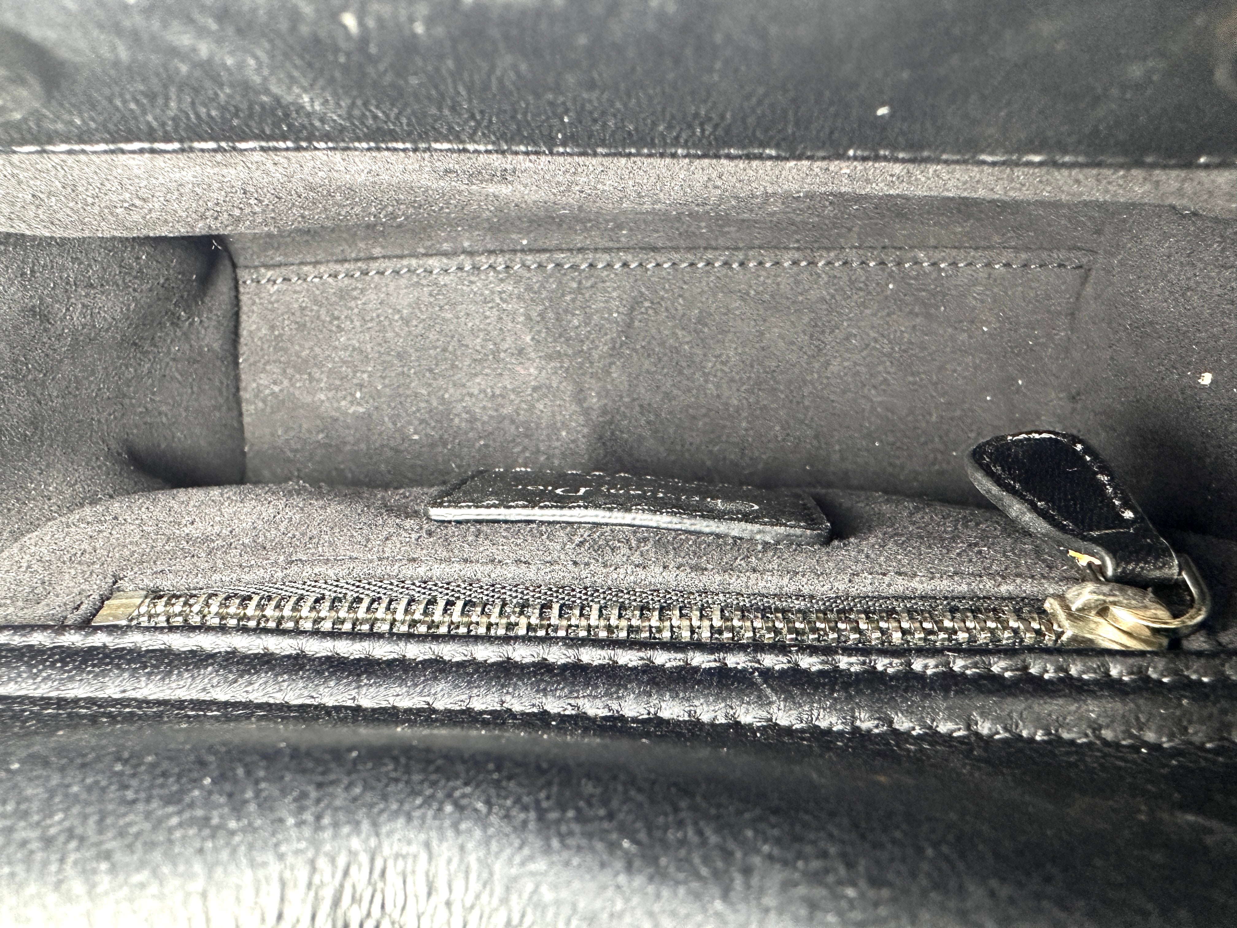 Christian Dior Lady Dior Black Cannage Lambskin Handle Bag DR901