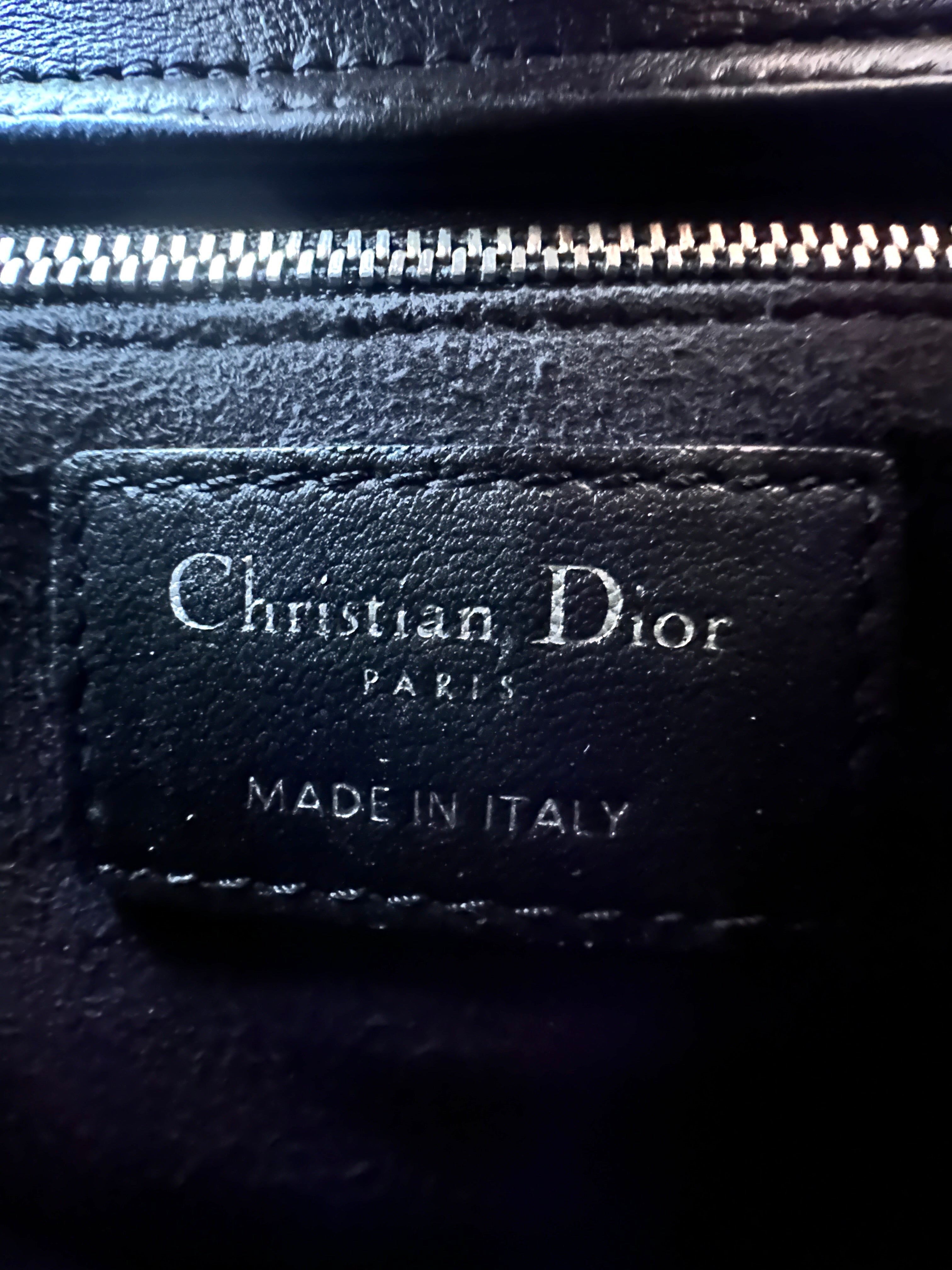 Christian Dior Lady Dior Black Cannage Lambskin Handle Bag DR901