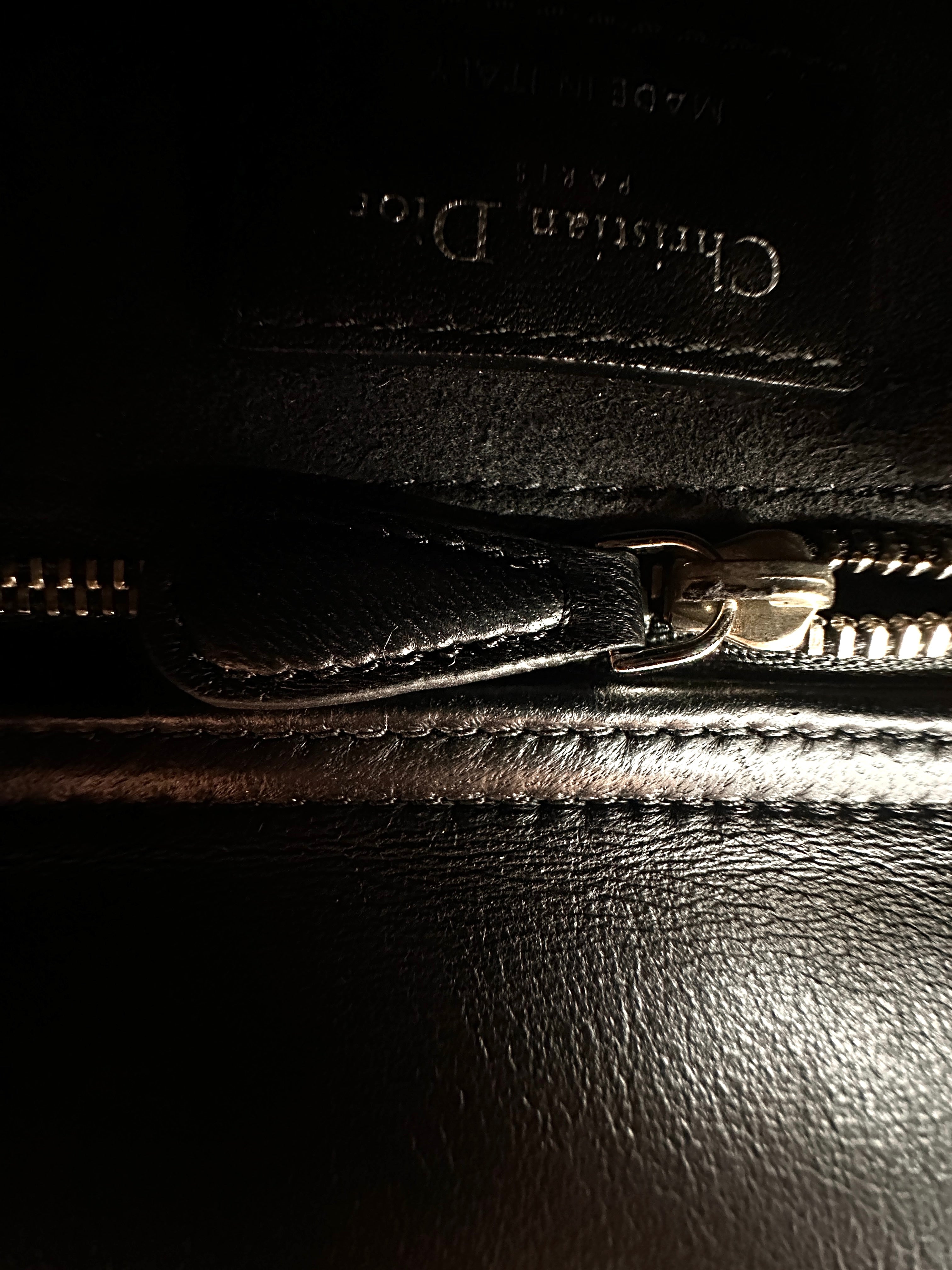 Christian Dior Lady Dior Black Cannage Lambskin Handle Bag DR901