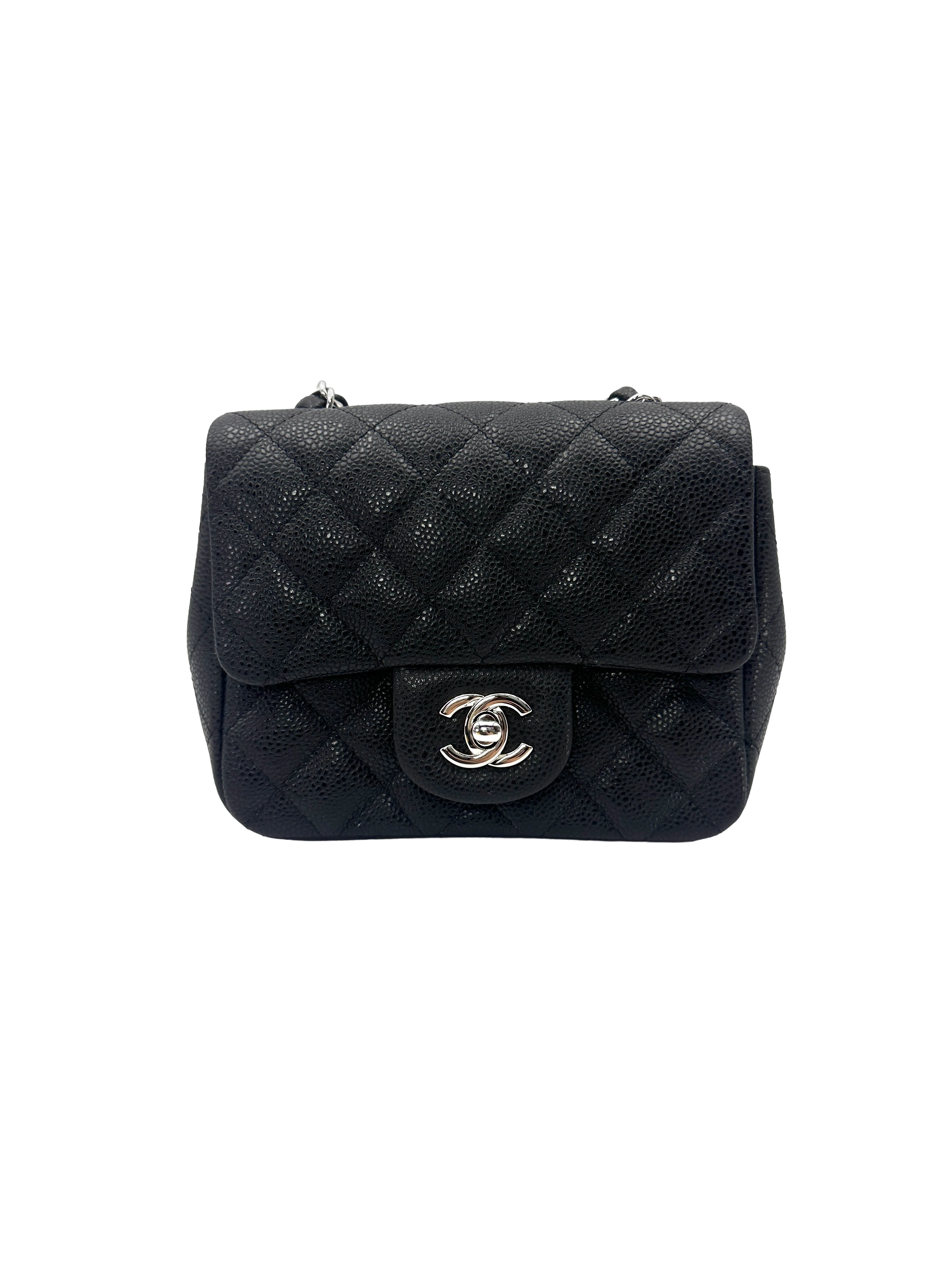 Chanel Classic Flap Black Quilted Leather Mini Shoulder Bag(14***45) DR899
