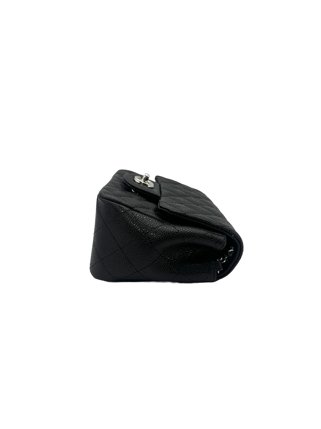 Chanel Classic Flap Black Quilted Leather Mini Shoulder Bag(14***45) DR899