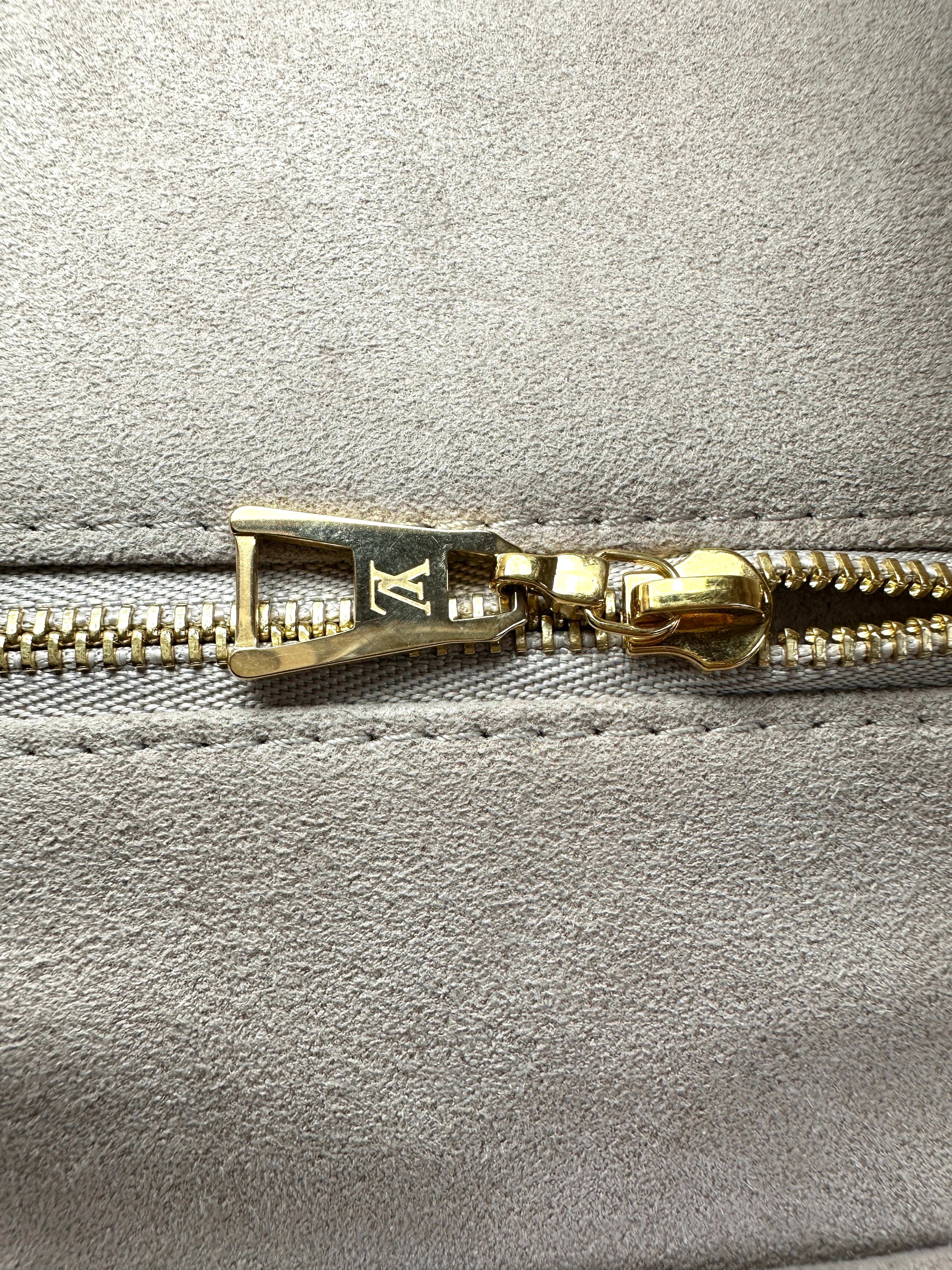 Louis Vuitton Vanity PM Beige Monogram Empreinte Leather Handle Bag LV3272