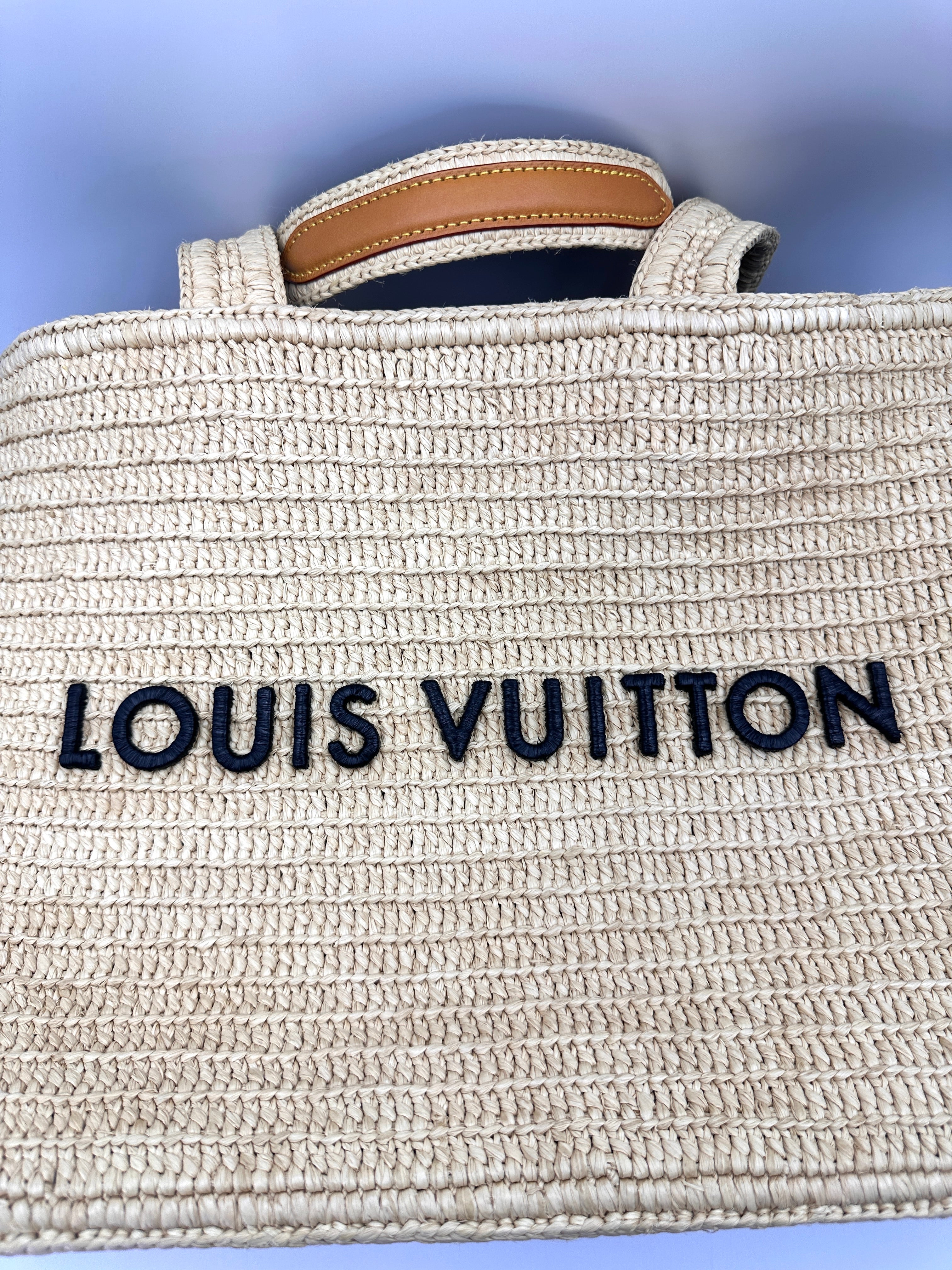 Louis Vuitton Natural Raffia Summer Shopper Tote Bag LV3275